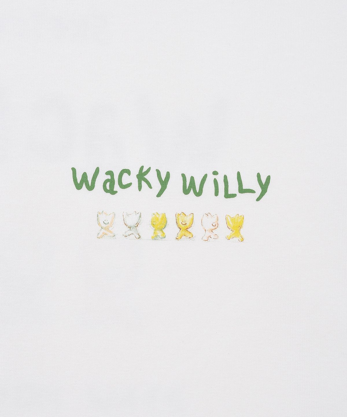 와키윌리(WACKY WILLY) 키키 타이포 그래픽 반팔티셔츠 화이트