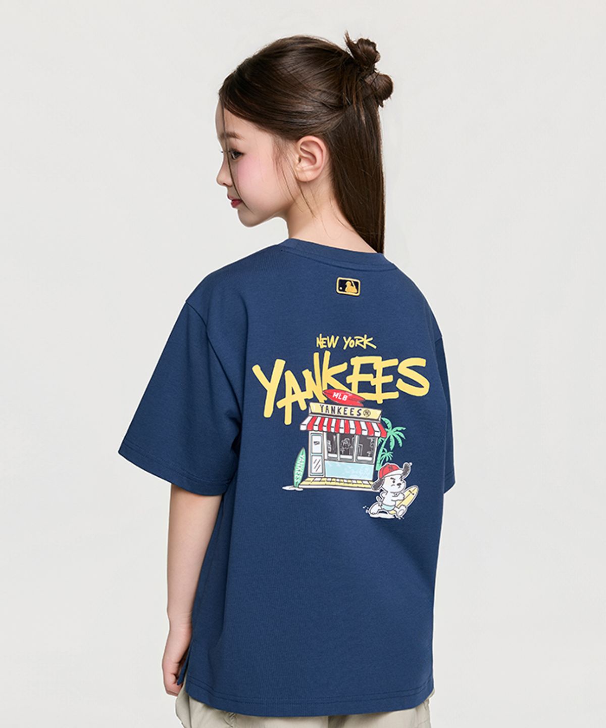 엠엘비 키즈(MLB KIDS) 스트릿 서핑 바크 아트웍 티셔츠 NY (Navy)