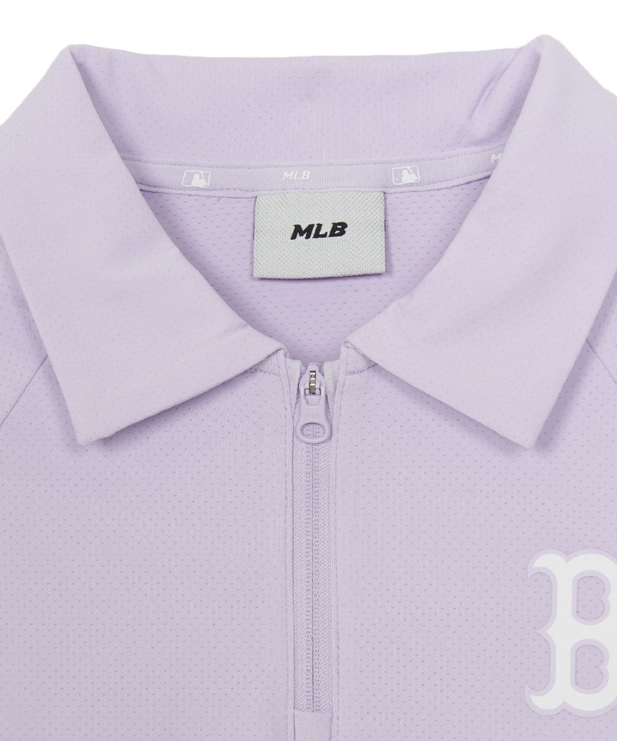 엠엘비 키즈(MLB KIDS) 베이직 아웃도어 기능성 빅럭스 반팔 피케 티셔츠 BOS (Lavender)