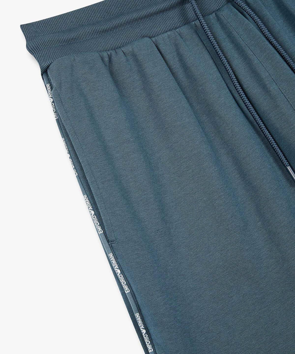 엠포리오 아르마니 언더웨어(EMPORIO ARMANI UNDERWEAR) 남성 로고 라인 라운지 버뮤다 쇼츠_블루 그린 0816131002
