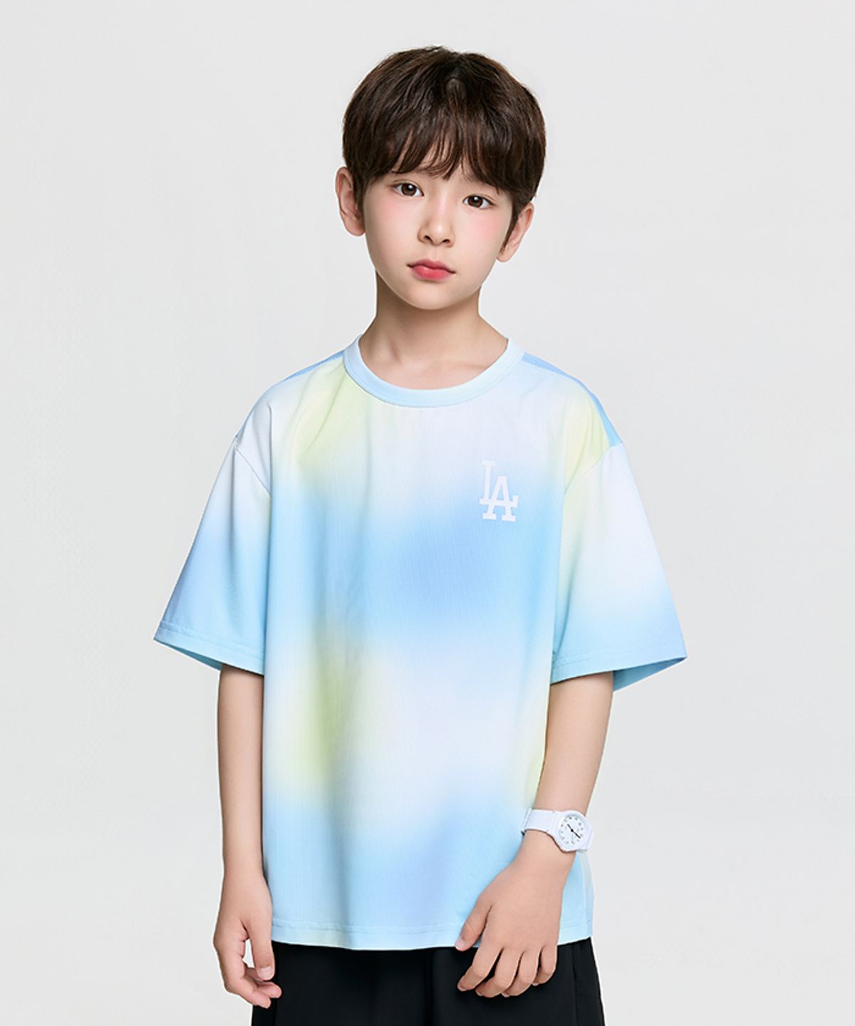 엠엘비 키즈(MLB KIDS) 아웃도어 베이직 그라데이션 티셔츠 LA (L.Blue)