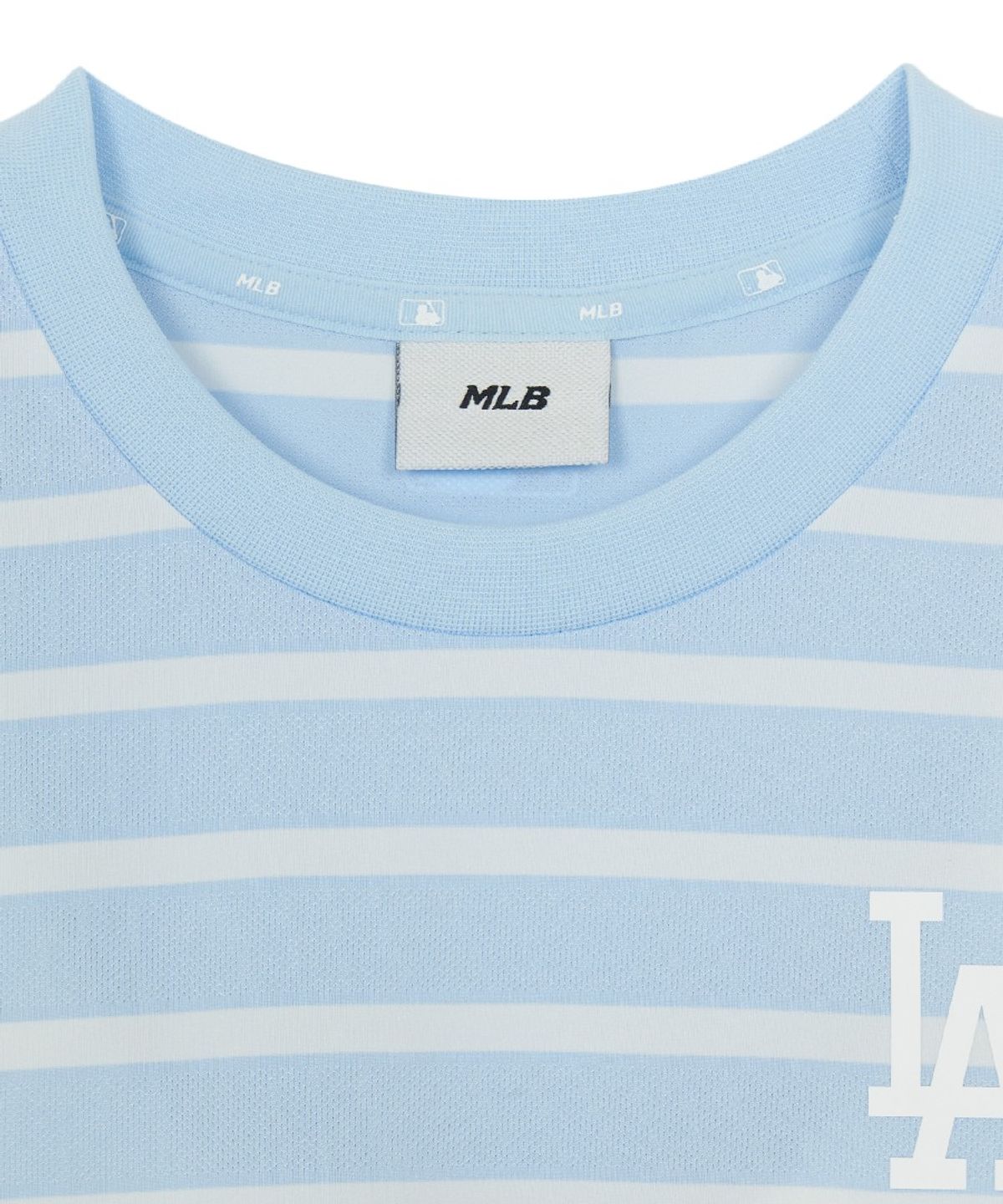 엠엘비 키즈(MLB KIDS) 아웃도어 베이직 스트라이프 티셔츠 LA (Mg.Blue)