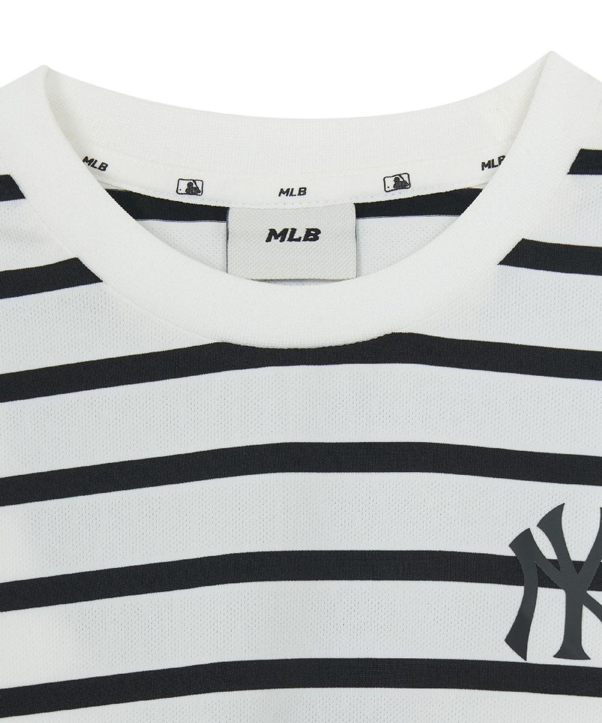 엠엘비 키즈(MLB KIDS) 아웃도어 베이직 스트라이프 티셔츠 NY (White)