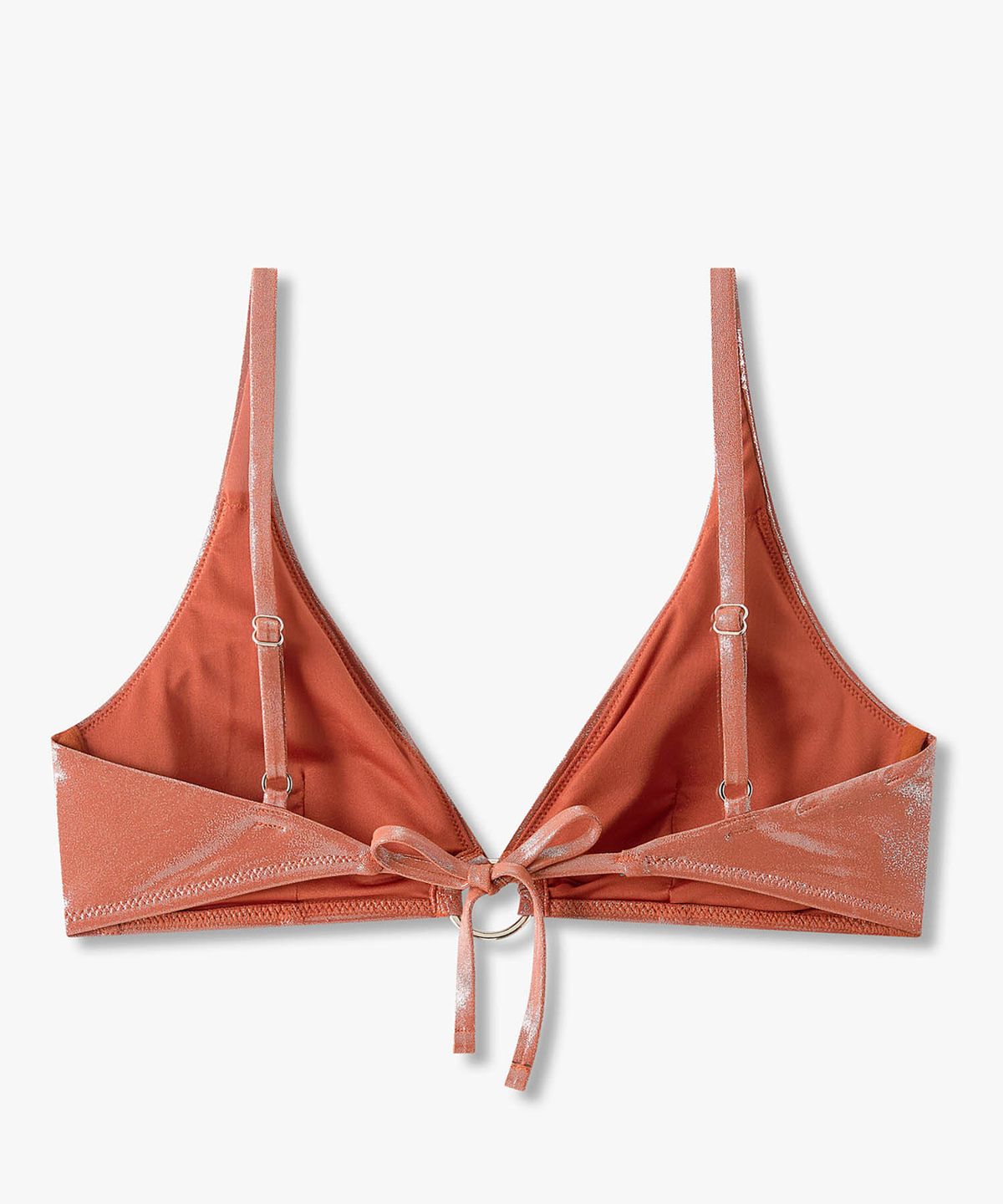 엠포리오 아르마니 언더웨어(EMPORIO ARMANI UNDERWEAR) 여성 메탈릭 포일 트라이앵글 브라 비키니_브릭 0826120506