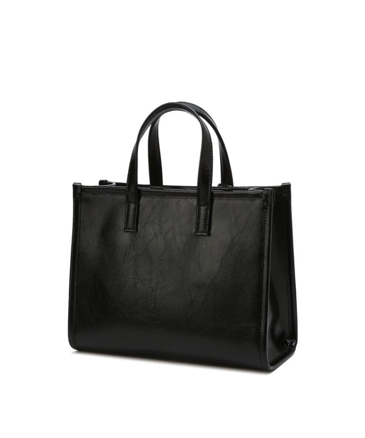 헤지스 여성 액세서리(HAZZYS WOMEN ACC) [26SS] [H20크링클] H소가죽 패치 블랙 토트 겸 숄더 M_HIBA6E509BK