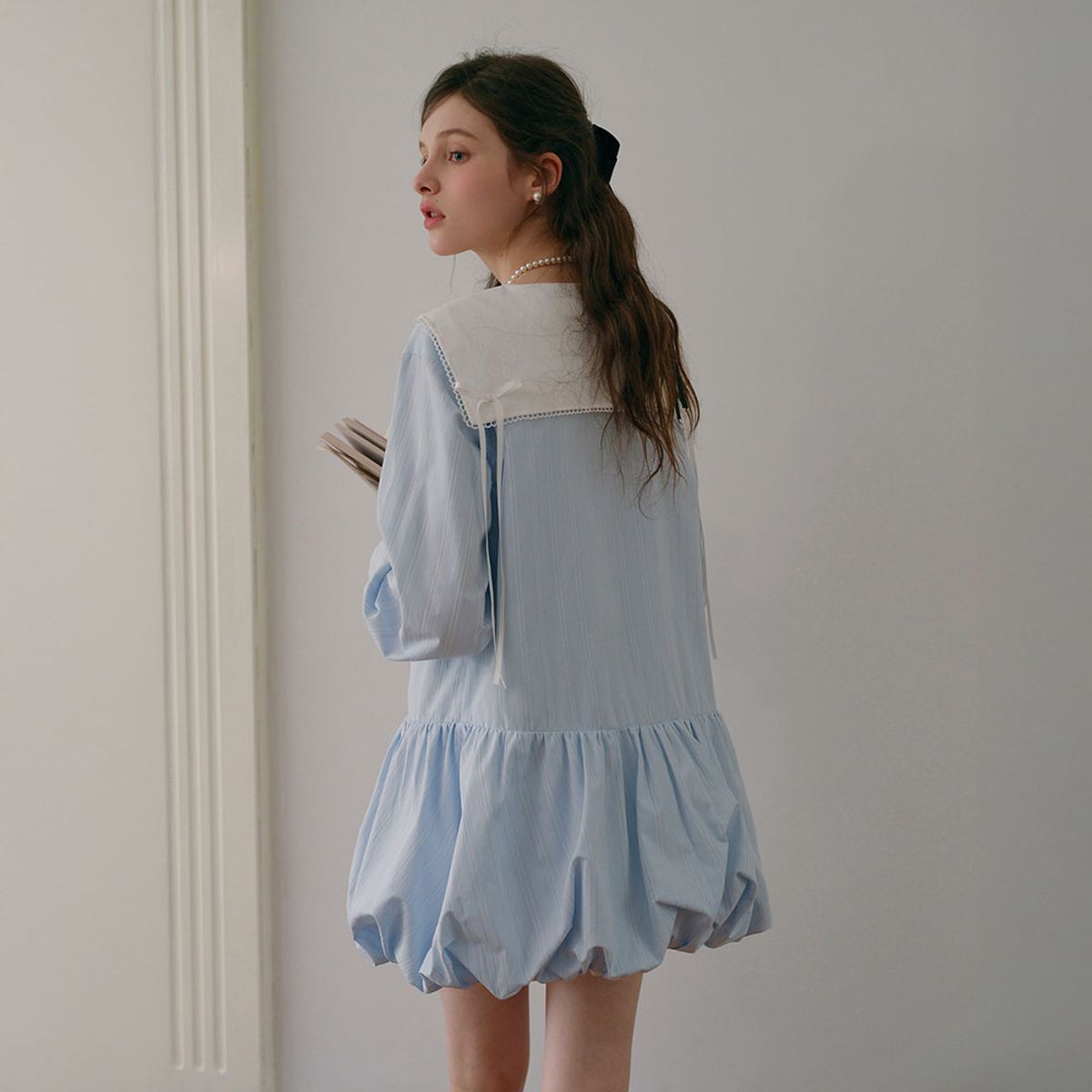 쎄무아듀(CEST MOIDEW) Cest_Sailor collar balloon shirt dress