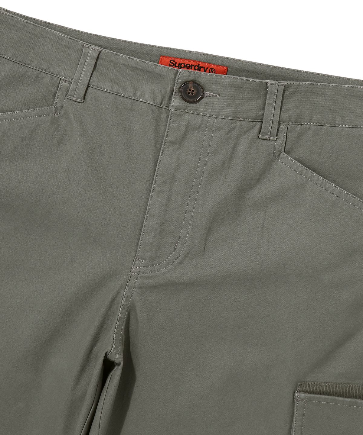 슈퍼드라이(SUPERDRY) 레이블 카고 조거 팬츠 카키그린 SDMLWAP61KHG