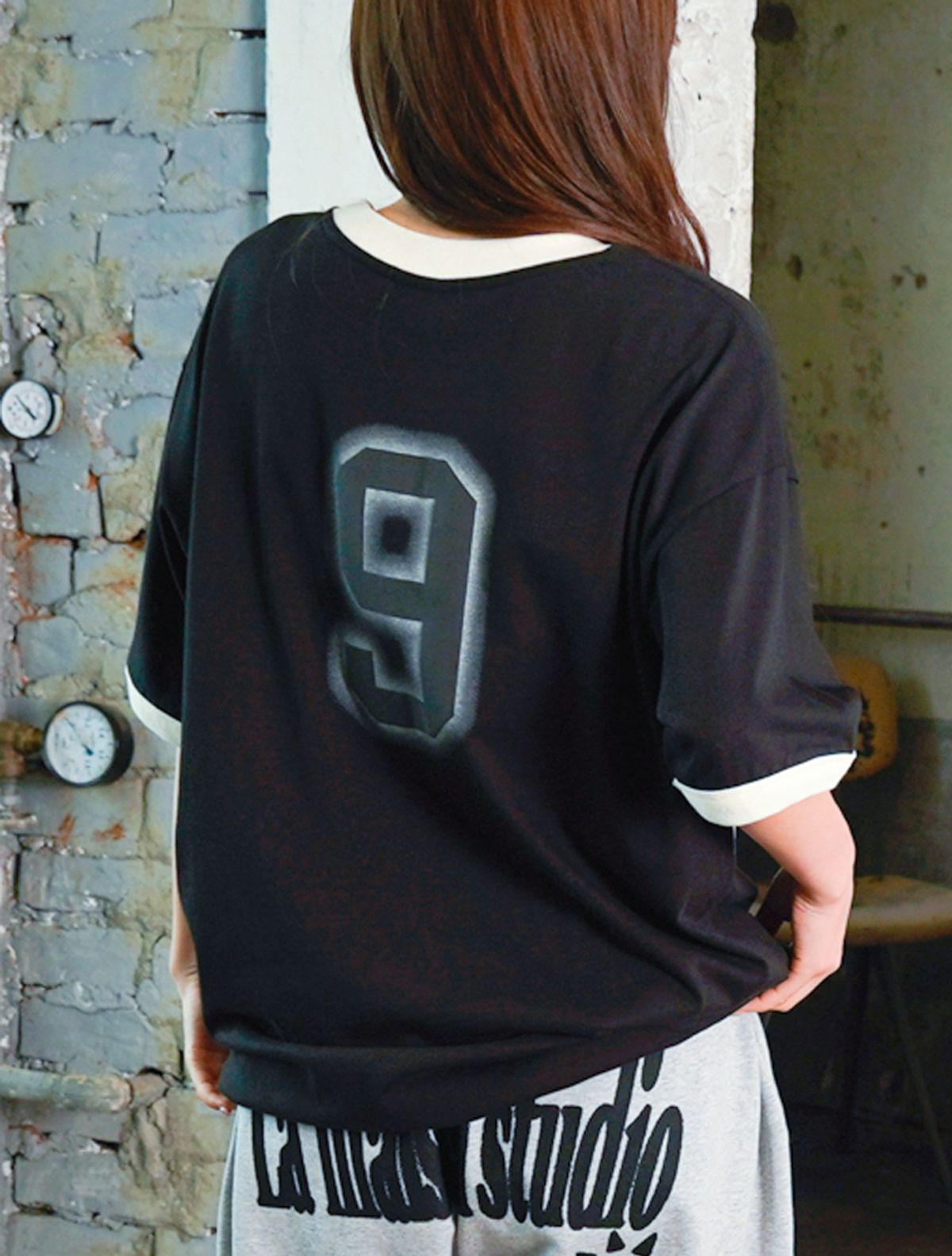 라 메종 스튜디오(LA MAISON STUDIO) SEPARATE RINGER SHORT SLEEVE BLACK(FCG2TS811M)