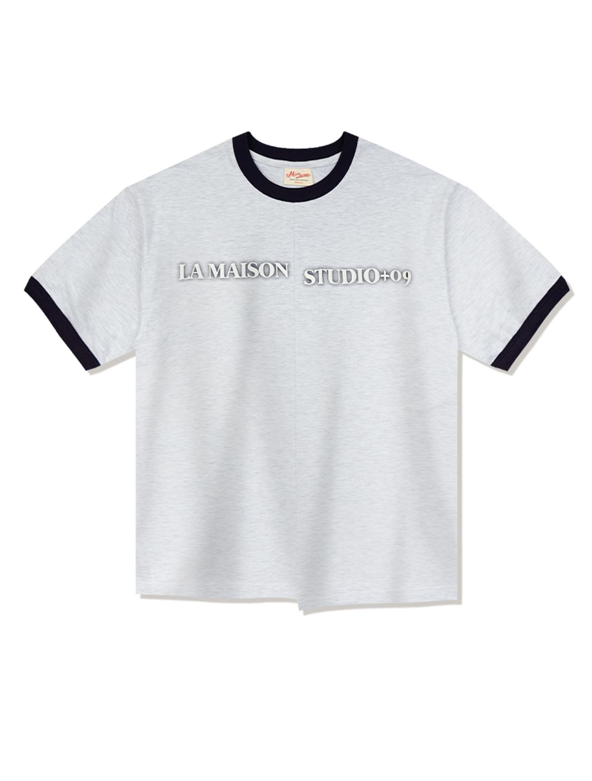 라 메종 스튜디오(LA MAISON STUDIO) SEPARATE RINGER SHORT SLEEVE ASHGRAY(FCG2TS811M)