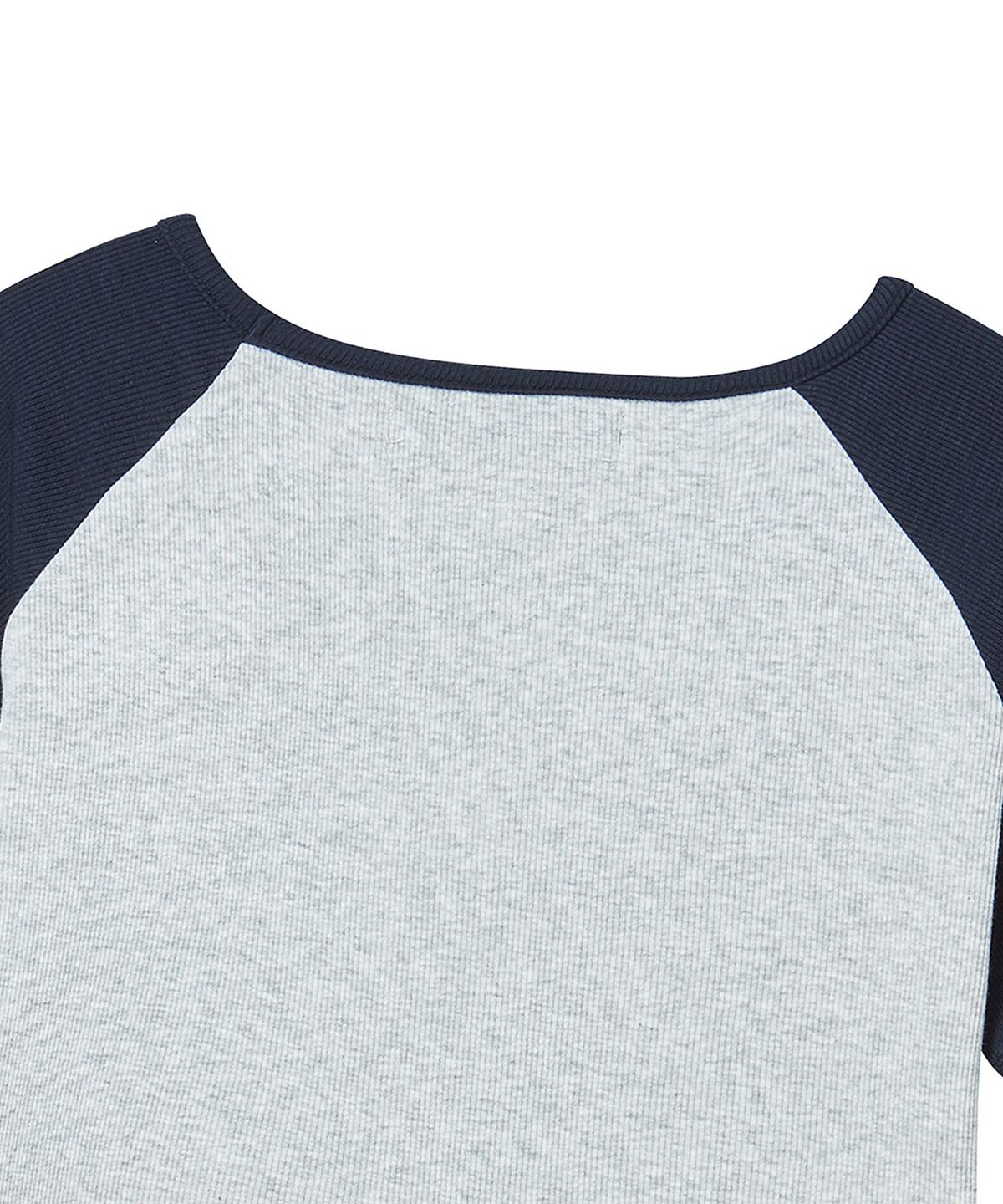 프렌다(PRENDA) CROSS APPLIQUE RAGLAN SHORT SLEEVE GRAY