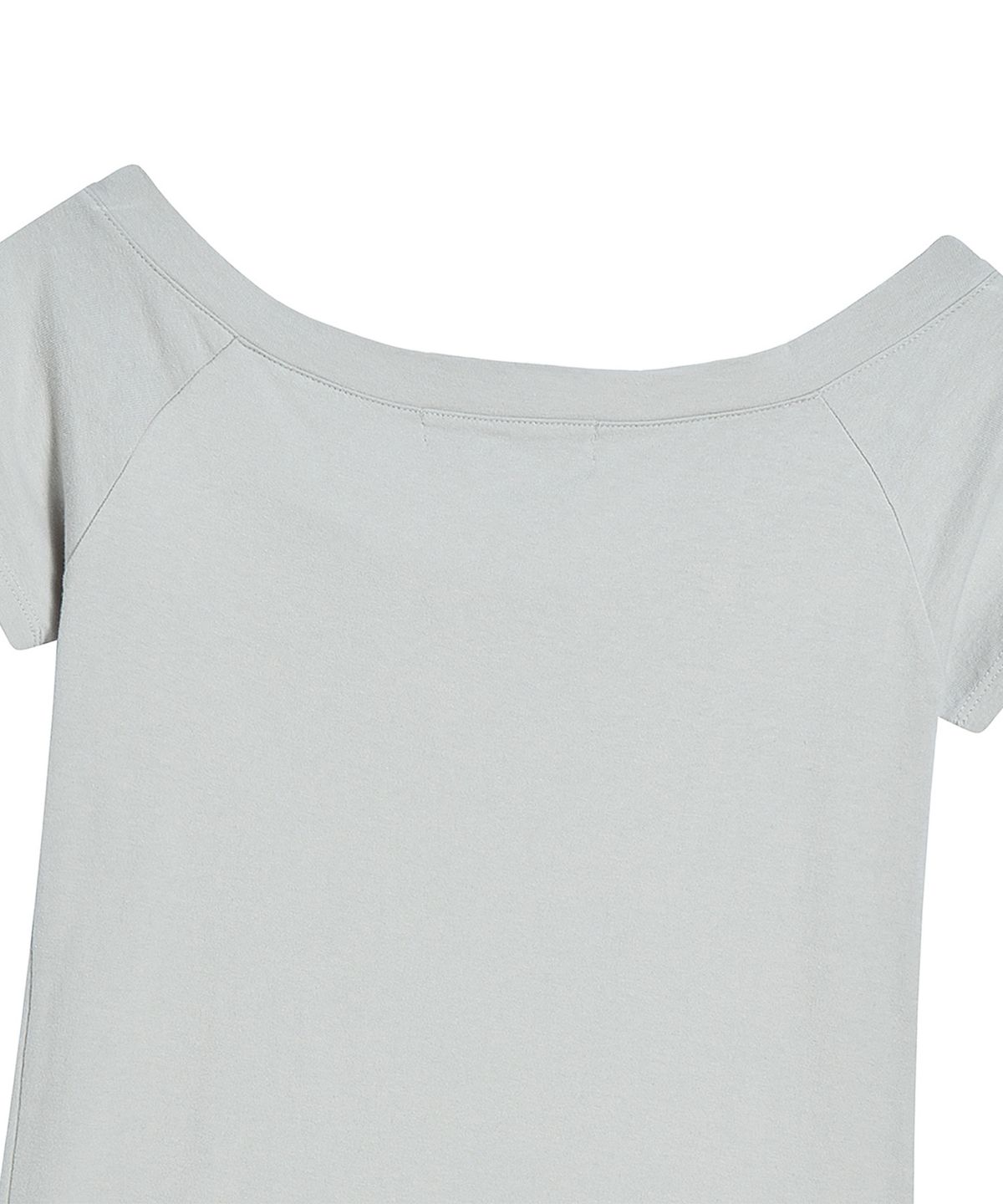 프렌다(PRENDA) CORSET DETAIL ONE-OFF-SHOULDER SHORT SLEEVE GRAY