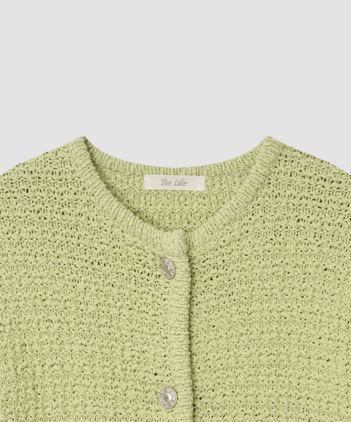 더 릴(THE LILLE) Rosie Tweed Knit Jacket_Light Green