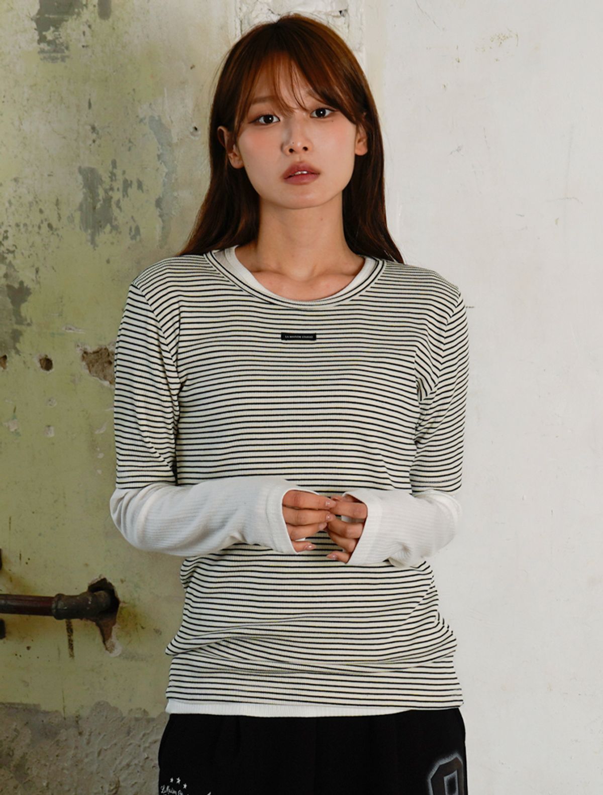 라 메종 스튜디오(LA MAISON STUDIO) (3PACK) 2골지 반팔 + 1레이어드 티셔츠 10Color (FCG2TS765W)