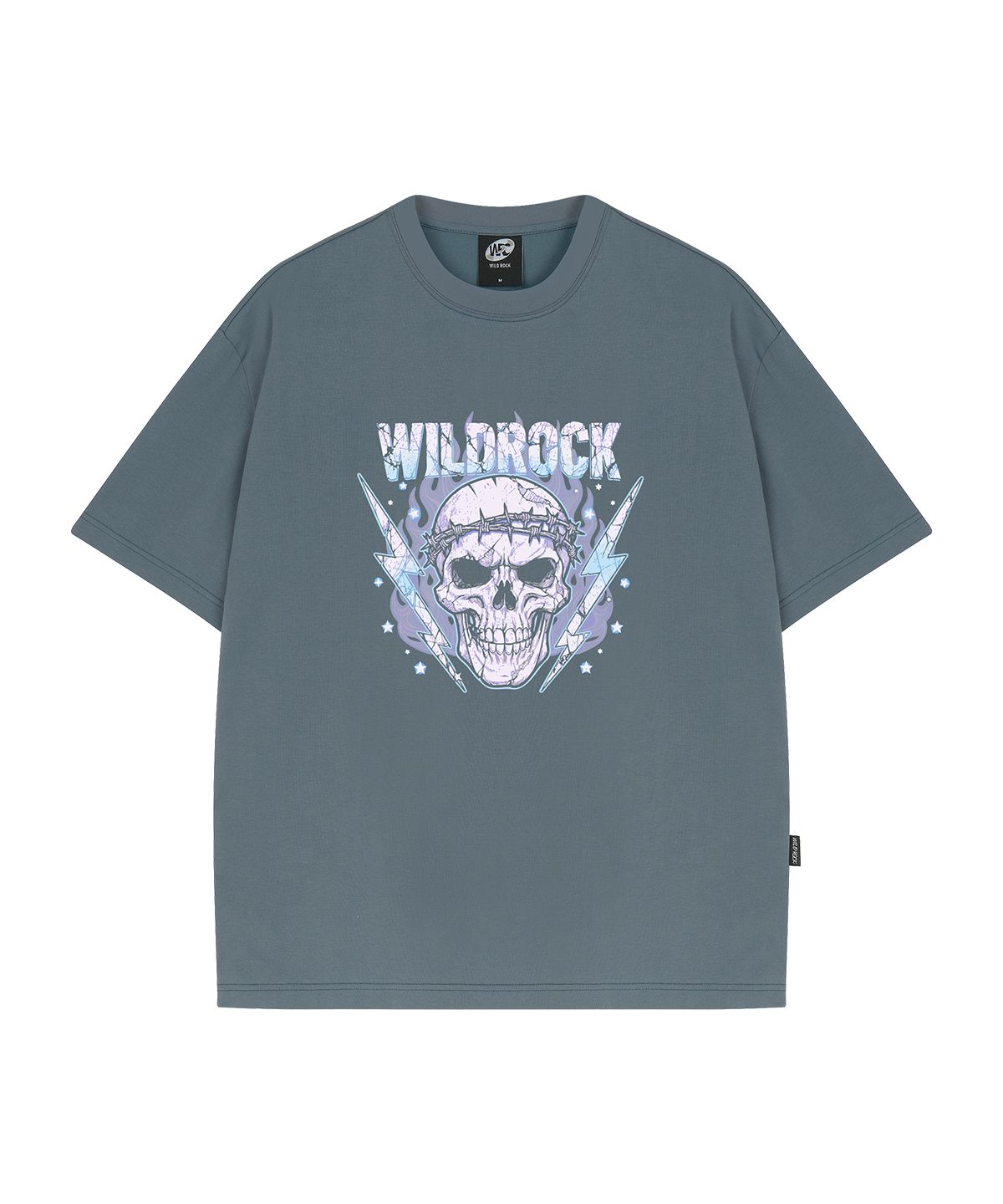 와일드락(WILDROCK) Thunder Skull  쿨코튼 오버핏 반팔 티셔츠