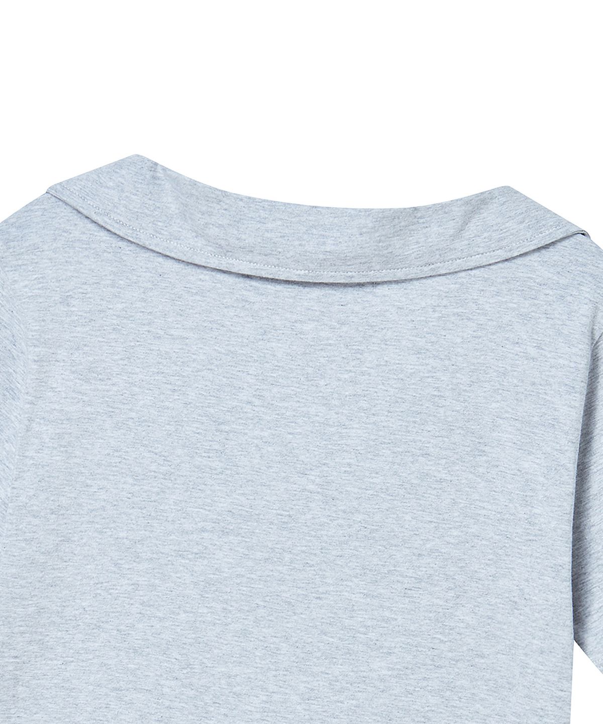 프렌다(PRENDA) SIDE CROSS POLO TOP GRAY