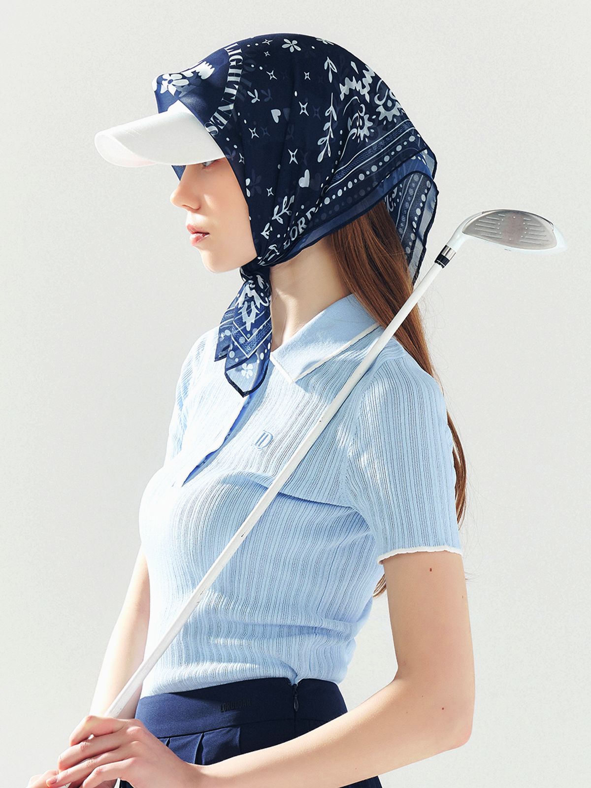 로드로아르(LORDLOAR) 에어리 반다나 스카프 NAVY