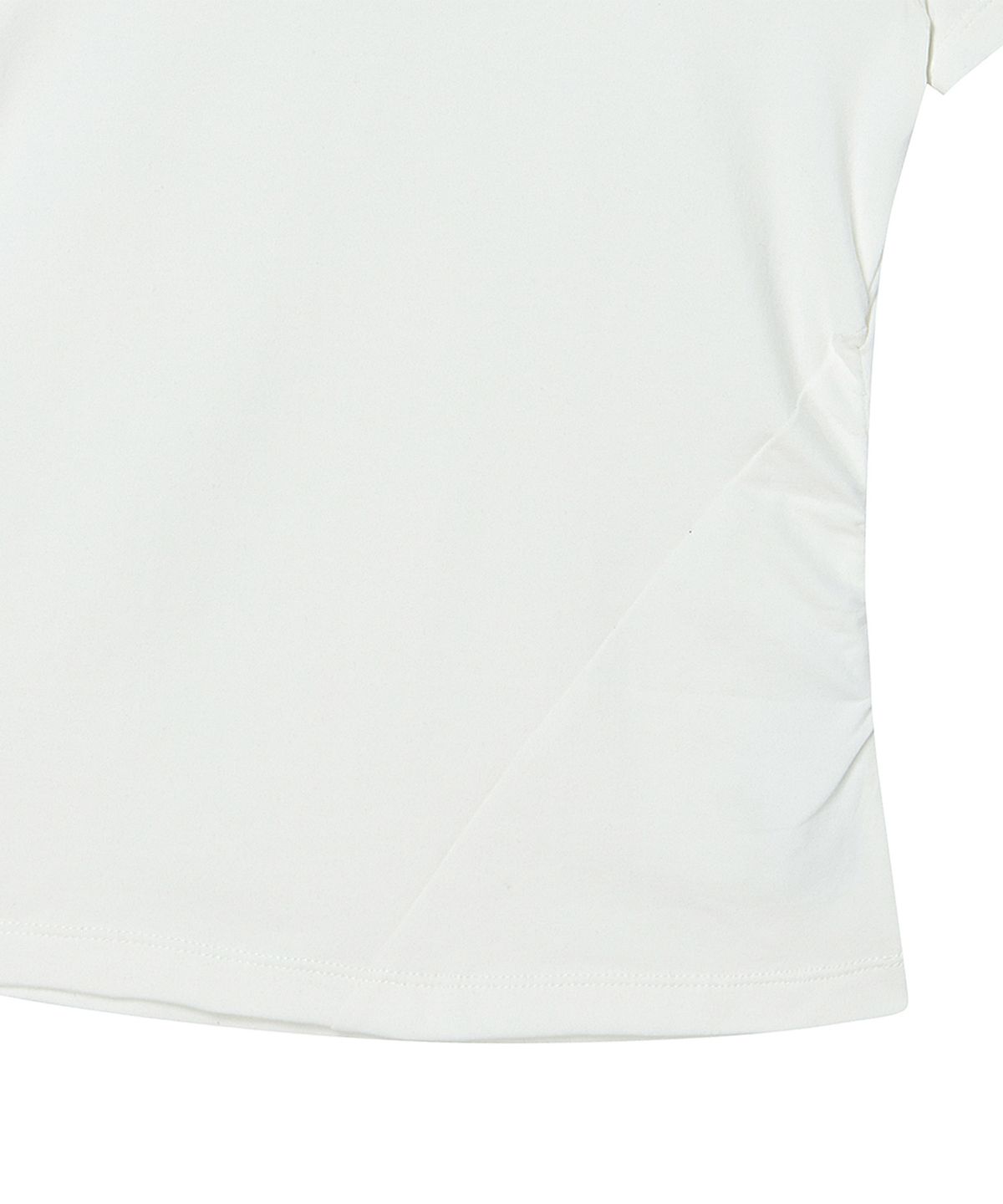 프렌다(PRENDA) 97 SHIRRING INCISION SHORT SLEEVE WHITE