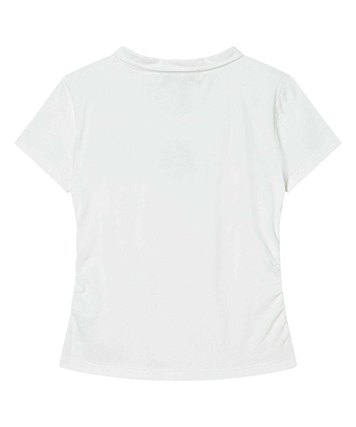 프렌다(PRENDA) 97 SHIRRING INCISION SHORT SLEEVE WHITE