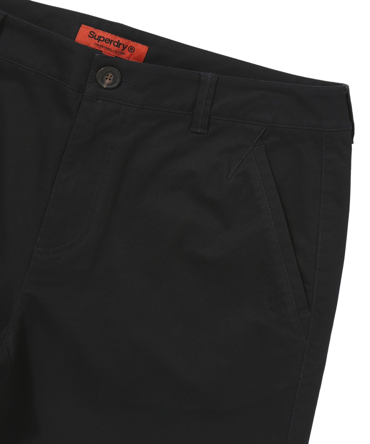 슈퍼드라이(SUPERDRY) 레이블 코튼 치노 쇼츠 블랙 SDMLTAP60BLK
