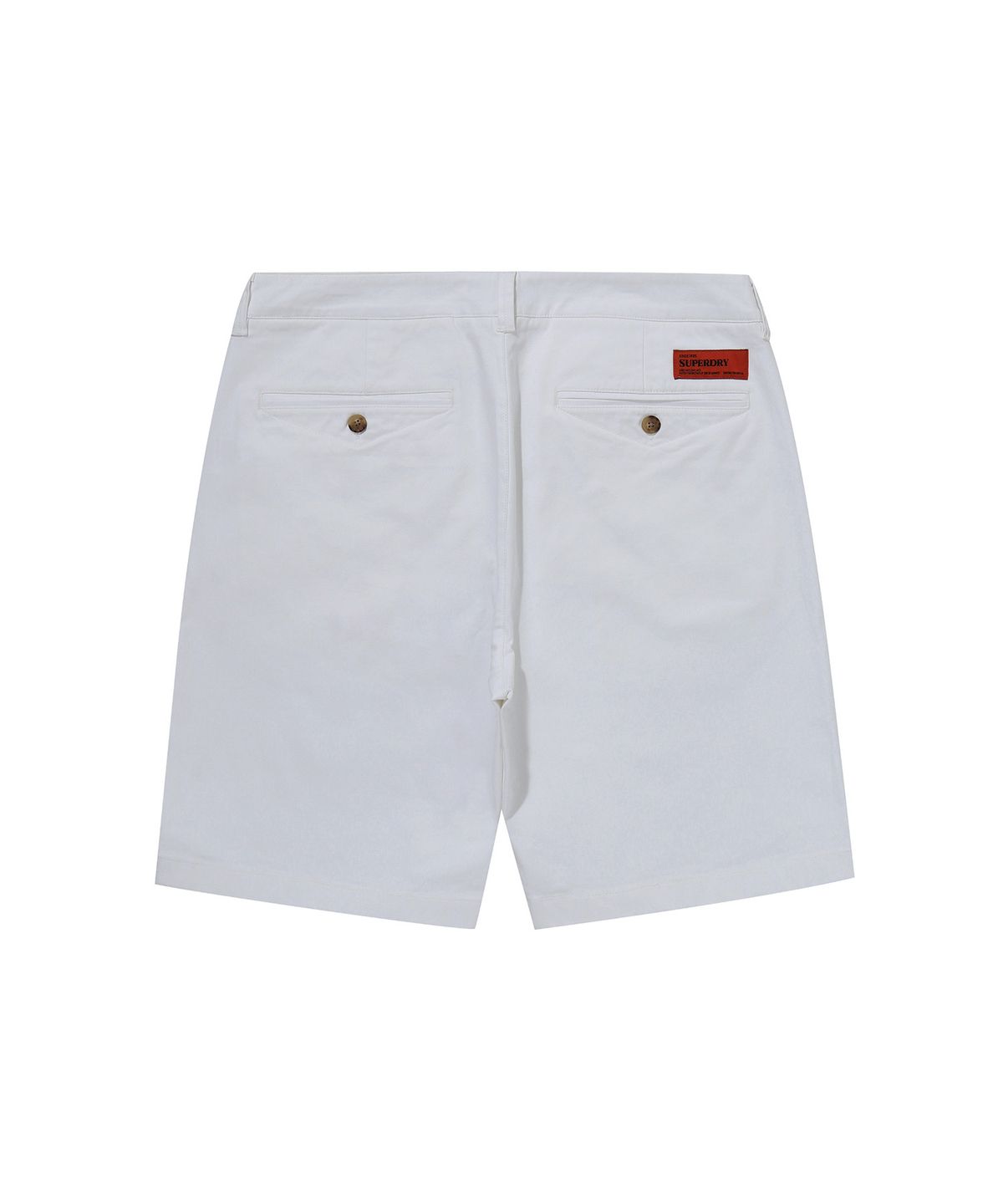 슈퍼드라이(SUPERDRY) 레이블 코튼 치노 쇼츠 아이보리 SDMLTAP60IVR