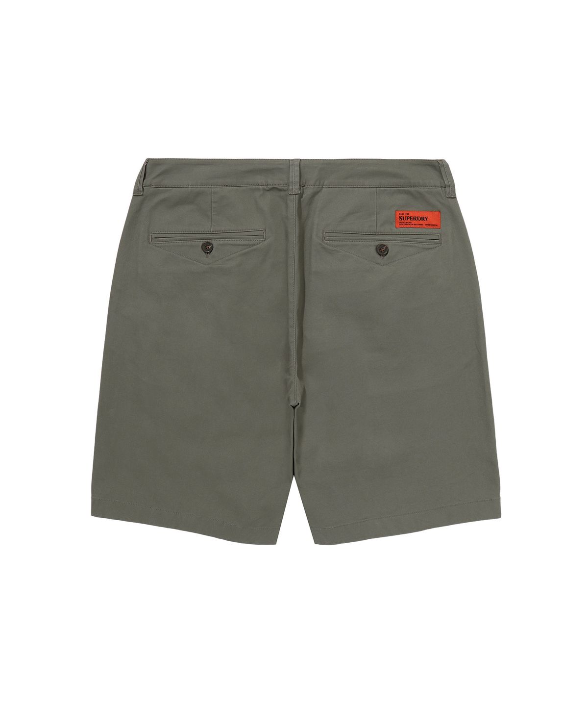 슈퍼드라이(SUPERDRY) 레이블 코튼 치노 쇼츠 카키그린 SDMLTAP60KHG