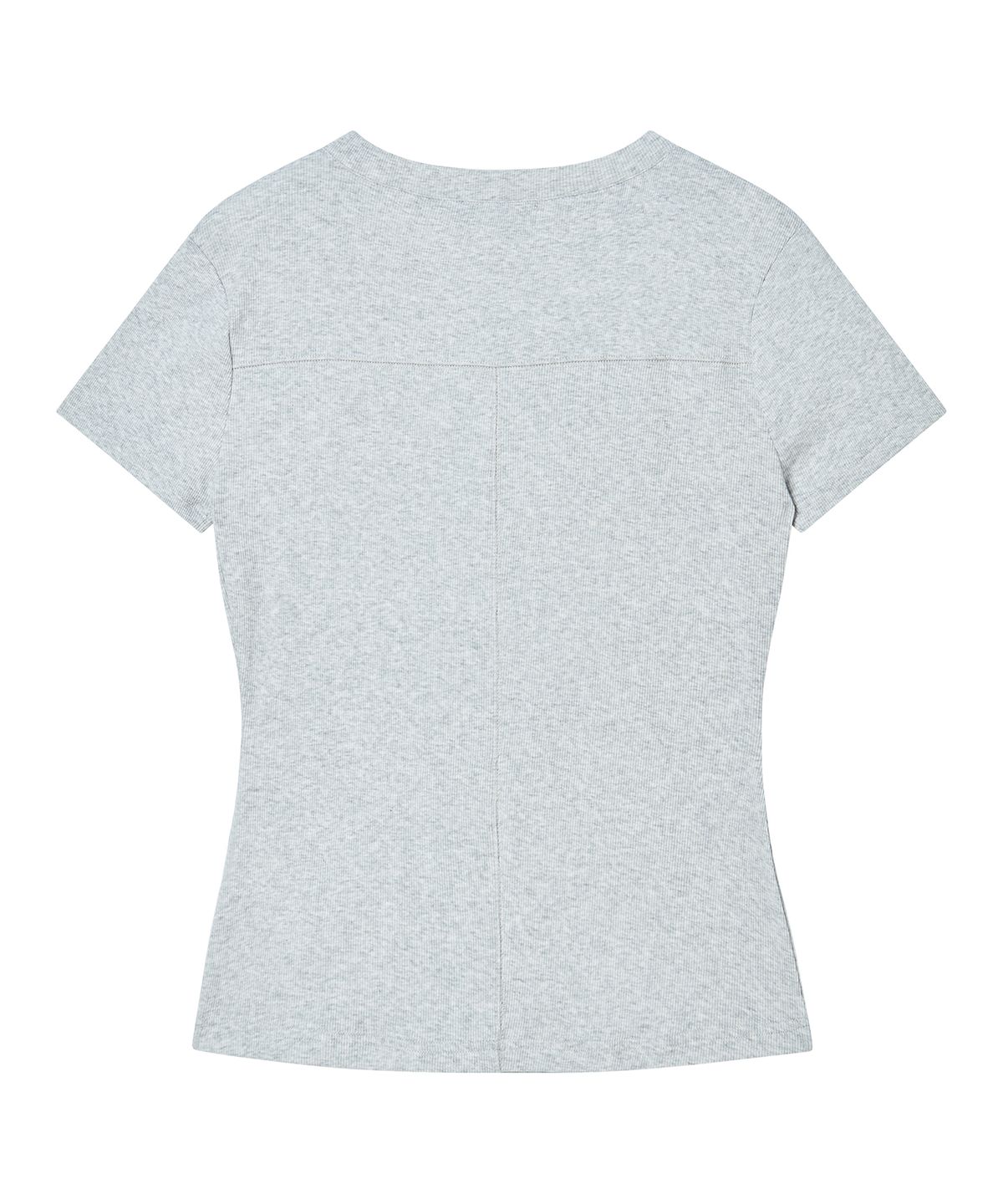 프렌다(PRENDA) POCKET BUTTON SHORT SLEEVE GRAY