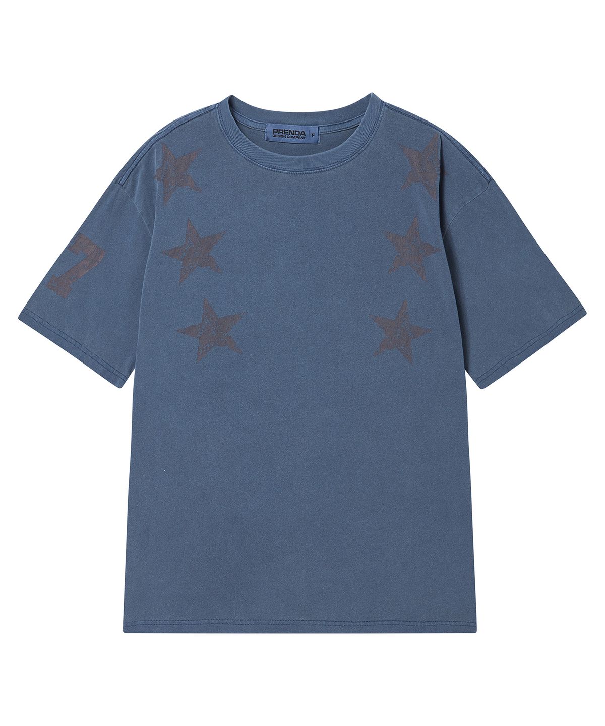 프렌다(PRENDA) THREE STAR PIGMENT SHORT SLEEVE NAVY