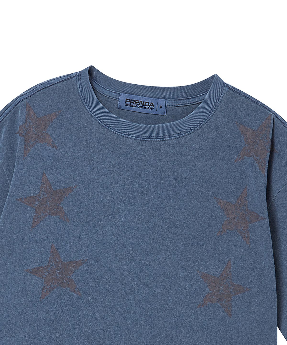 프렌다(PRENDA) THREE STAR PIGMENT SHORT SLEEVE NAVY
