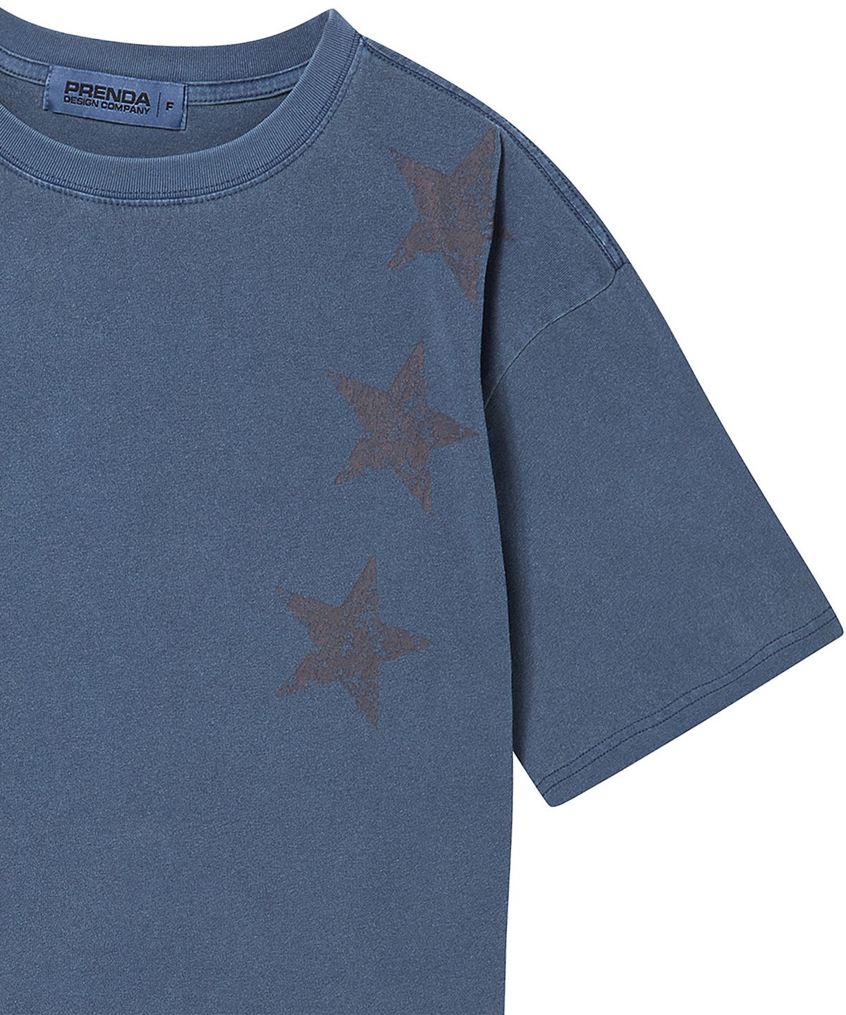 프렌다(PRENDA) THREE STAR PIGMENT SHORT SLEEVE NAVY