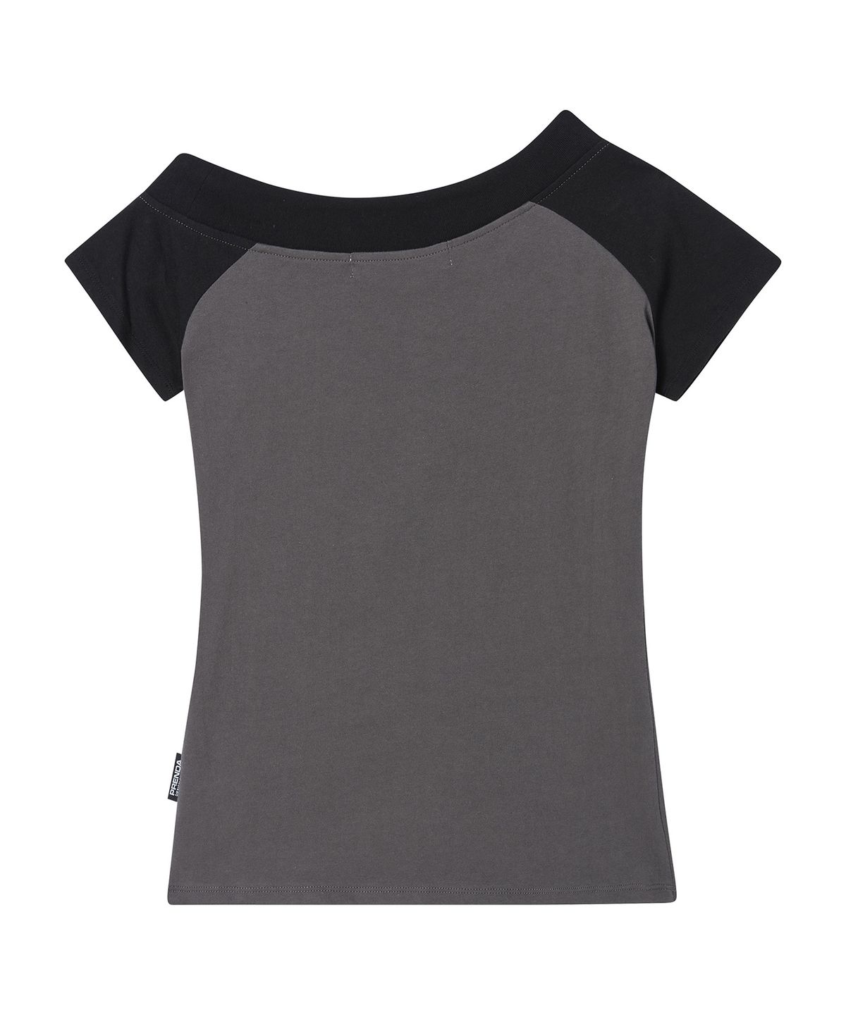 프렌다(PRENDA) STRING OFF SHOULDER SHORT SLEEVE BLACK