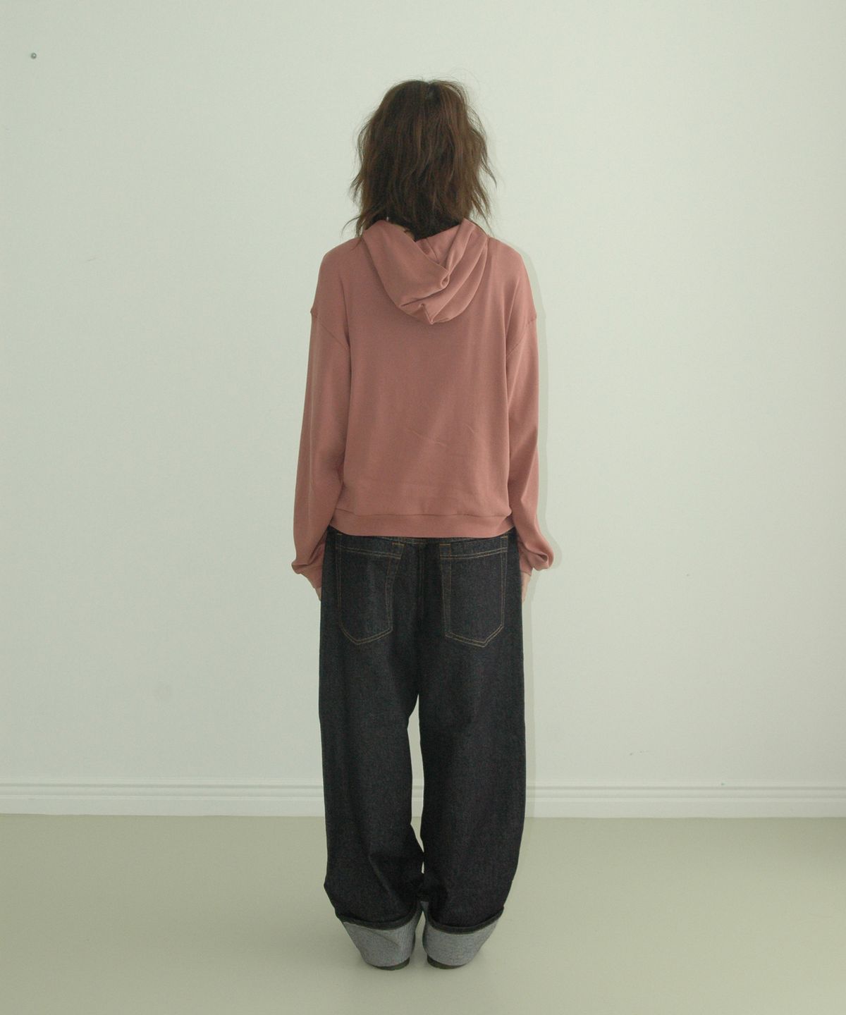 애프터썸머(AFTERSUMMER) natural zip hoodie (dust pink)