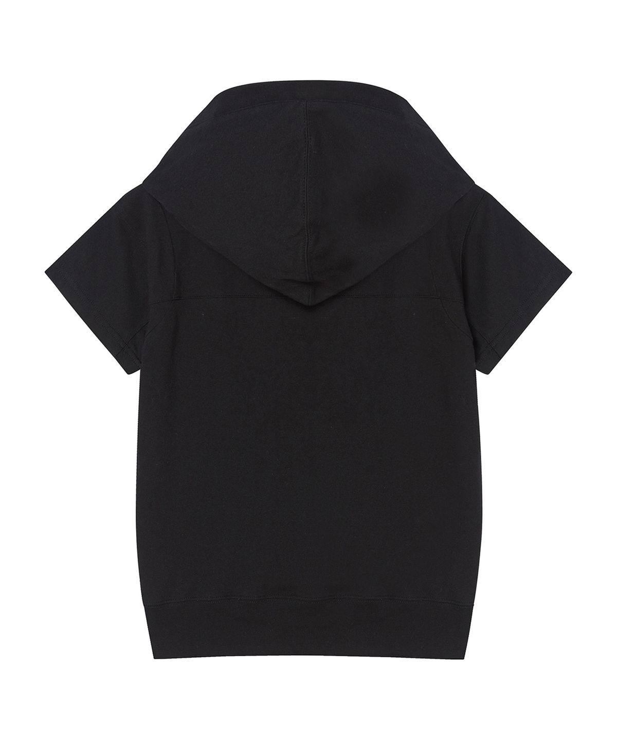 프렌다(PRENDA) BUTTON UP INCISIONAL HOODIE BLACK