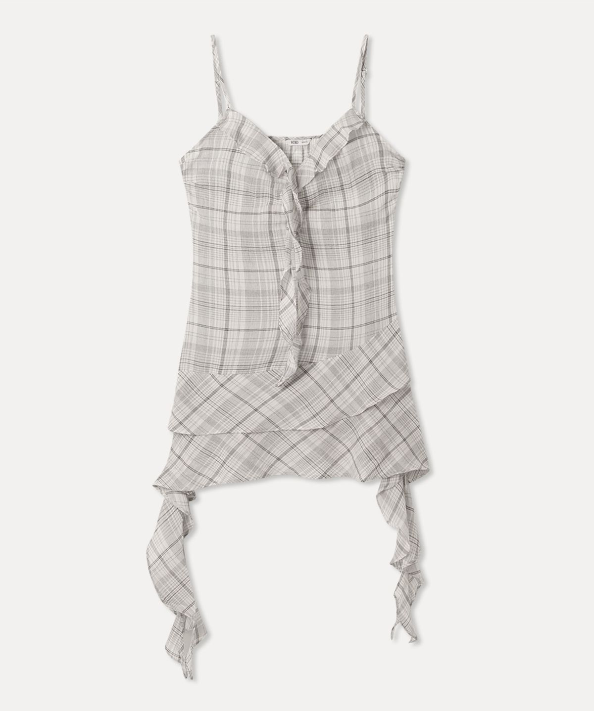 미쏘(MIXXO) 시스루 체크 레이어드 원피스_MIWOWG501G