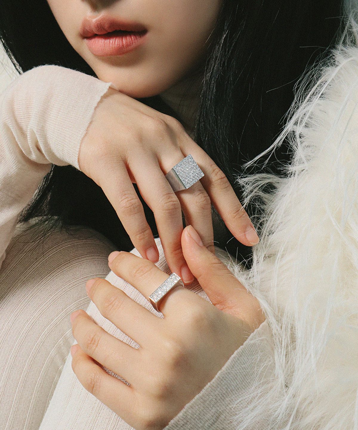 스몰굿띵(SMGT) 시그넷 시리즈 FLAT RING #4 [WHITE]