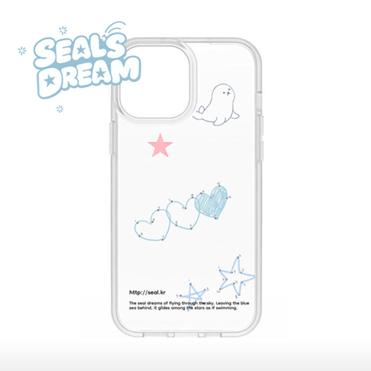 이레케이스앤굿즈(IRECASEGOODS) SEALS DREAM 아이폰 투명 젤리케이스 핸드폰케이스