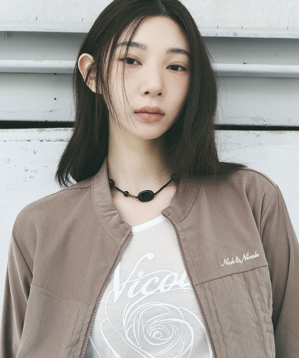 닉앤니콜(NICK&NICOLE) SUEDE STRING JACKET_BEIGE
