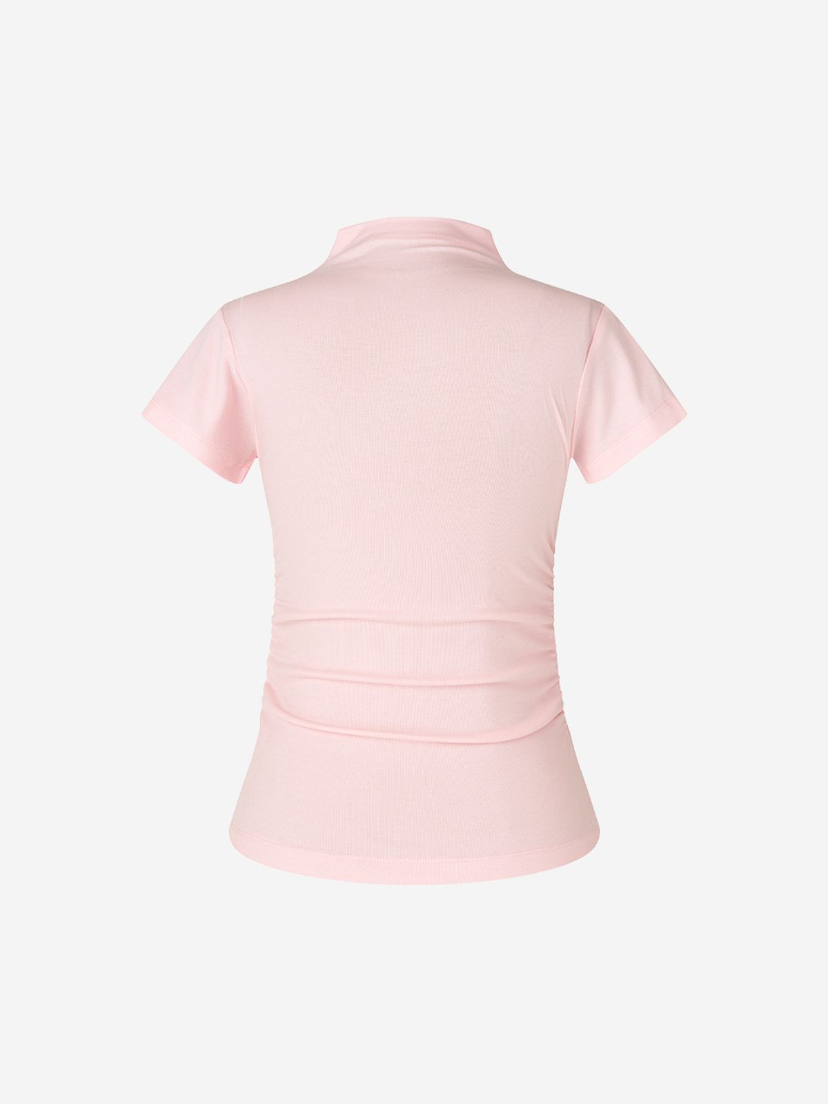 로드로아르(LORDLOAR) 쿨 슬림 셔링 모크넥 반팔 티셔츠 L/PINK