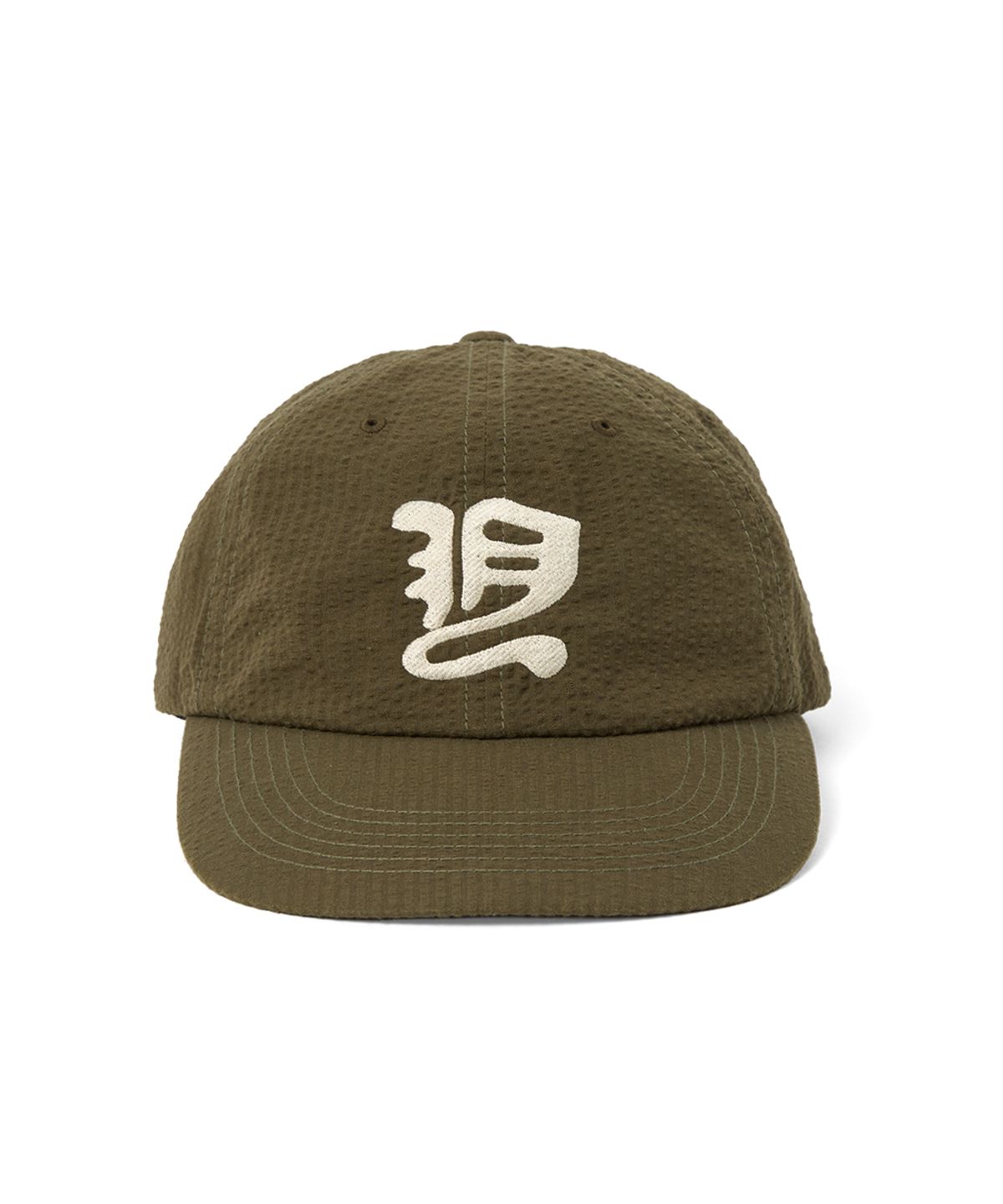 예스아이씨(YESEYESEE) Y.E.S Washed Seersucker Cap Olive