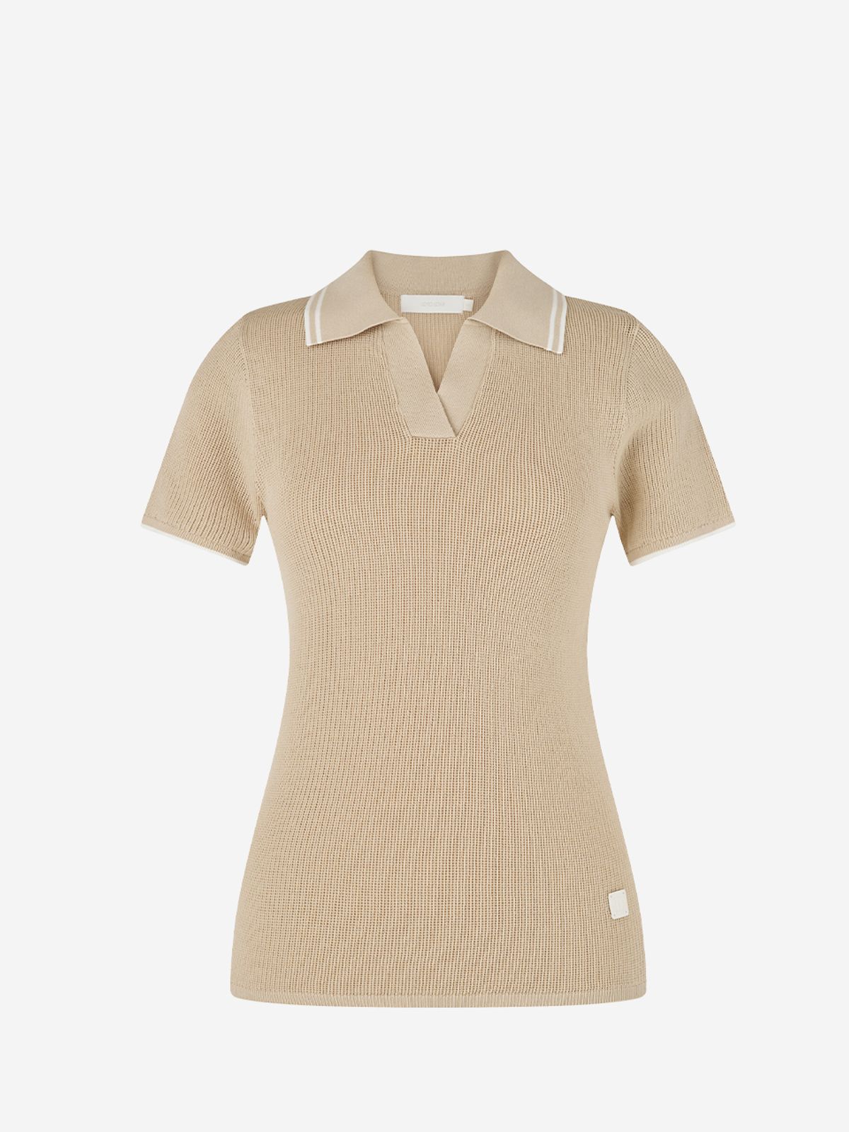 로드로아르(LORDLOAR) 스카시 배색 카라 니트 BEIGE