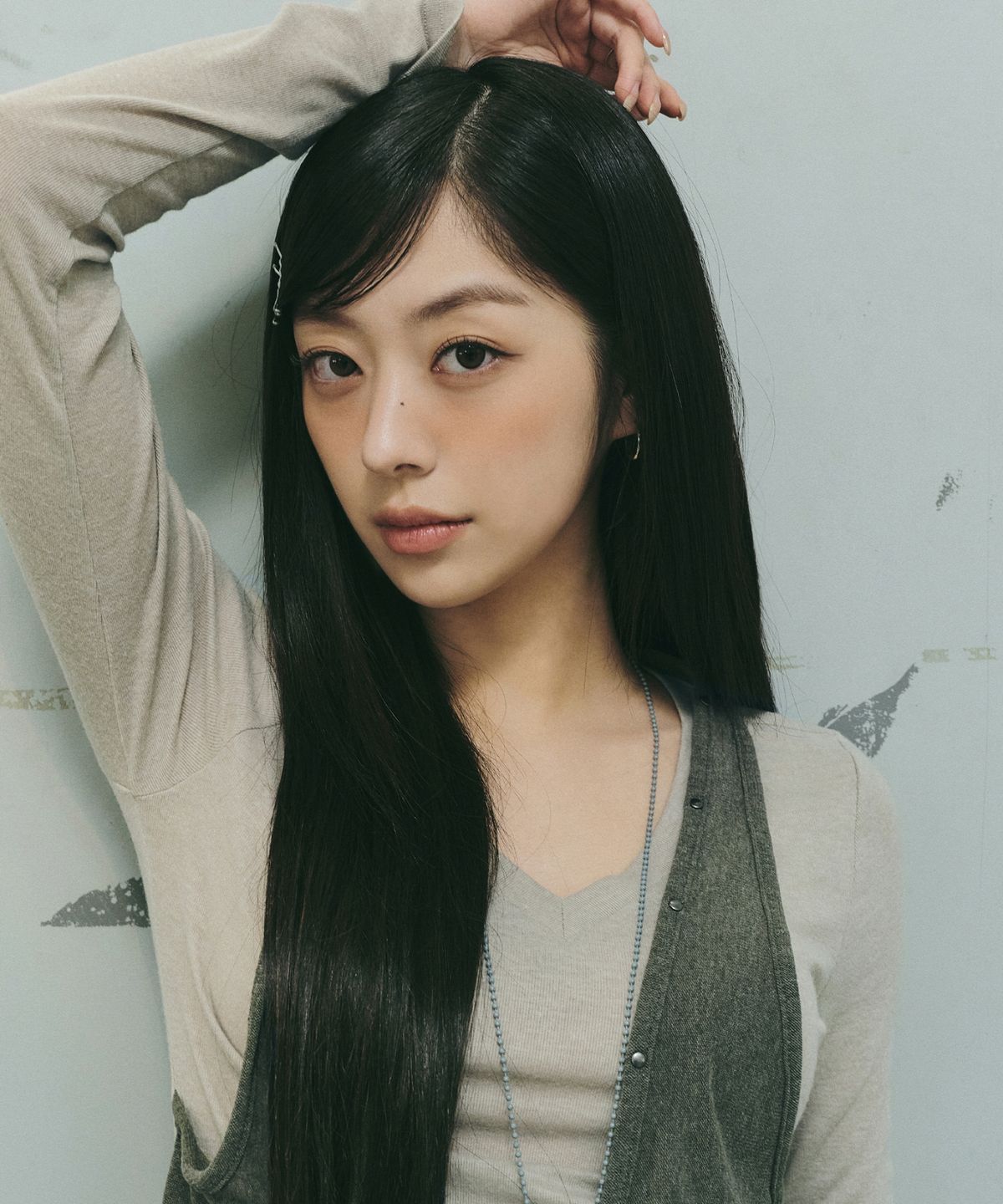 닉앤니콜(NICK&NICOLE) HALTER LAYERED TOP_KHAKI