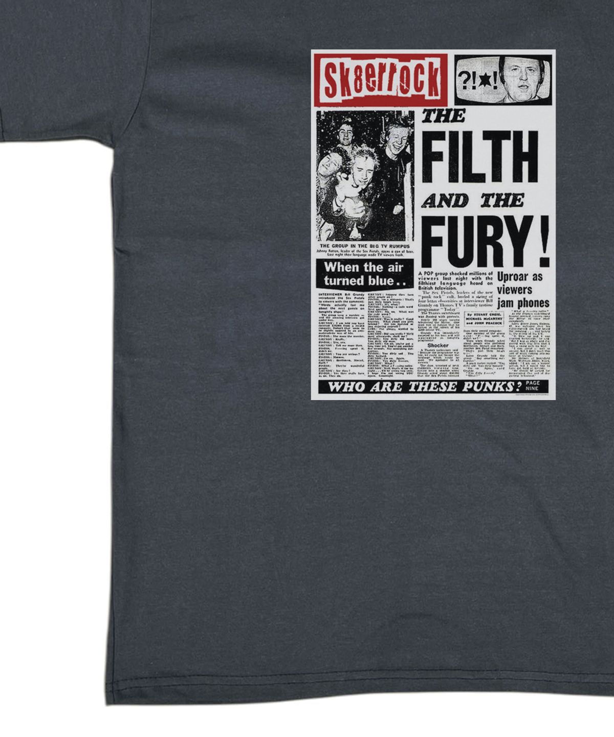 스케이터락(SK8ER ROCK) Ink Riot T-Shirt ((dark gray))