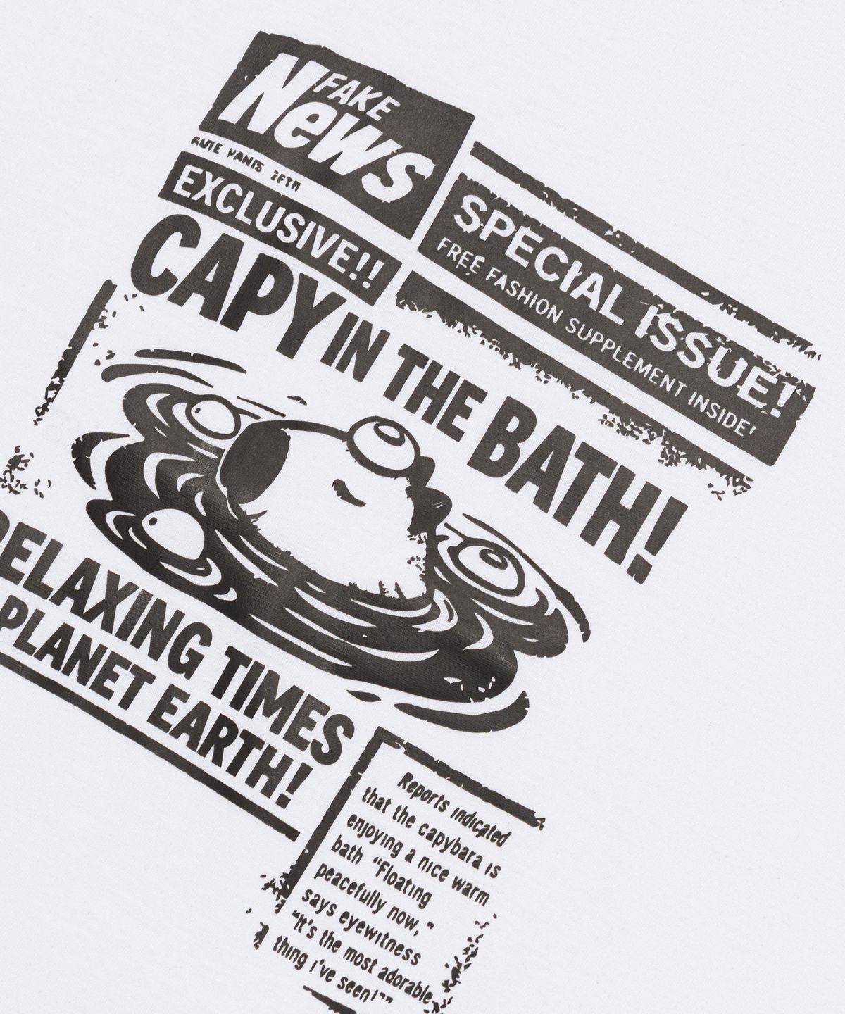 오언더알(OUNDERR) BATH TIME CAPY 반팔 티셔츠 (화이트)