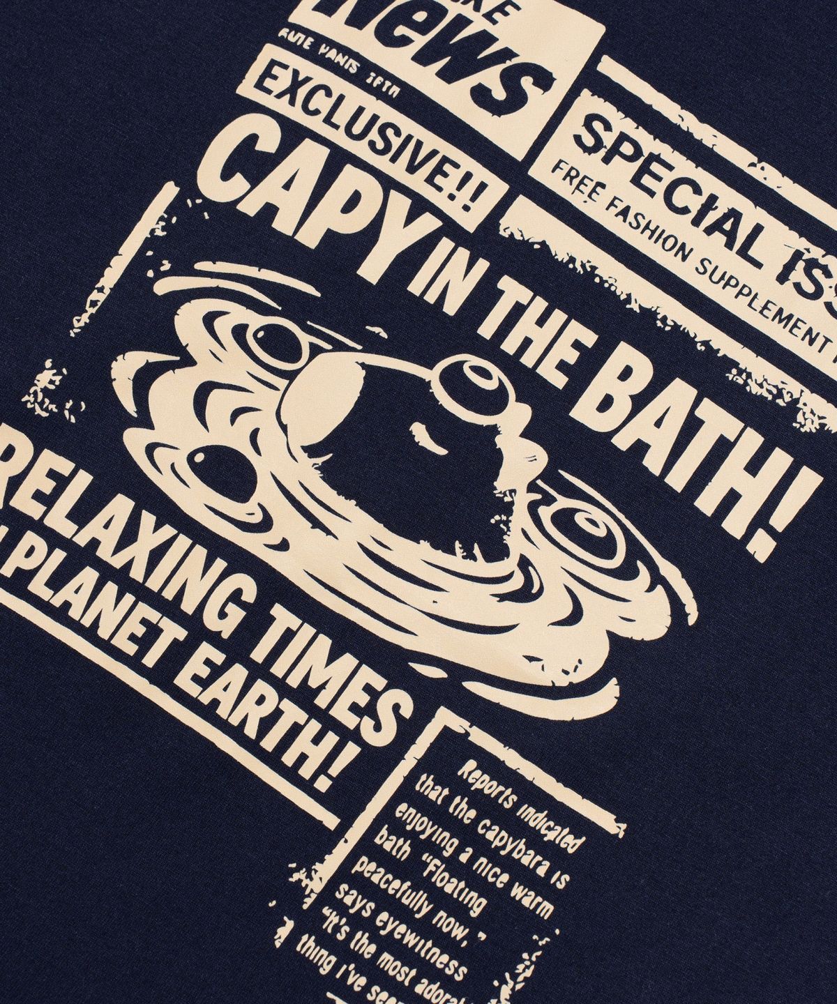 오언더알(OUNDERR) BATH TIME CAPY 반팔 티셔츠 (네이비)
