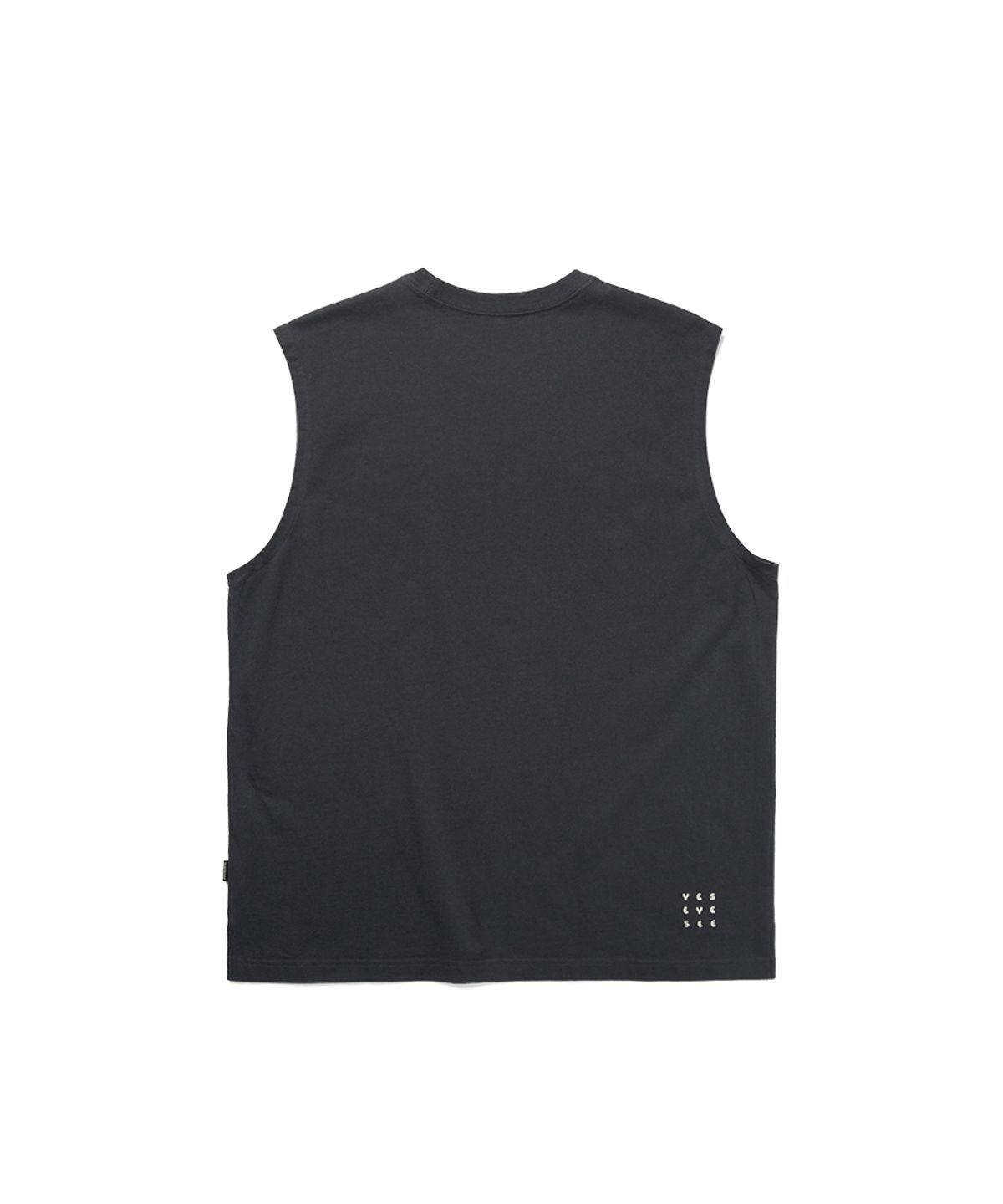 예스아이씨(YESEYESEE) Y.E.S Oval Logo Sleeveless Charcoal