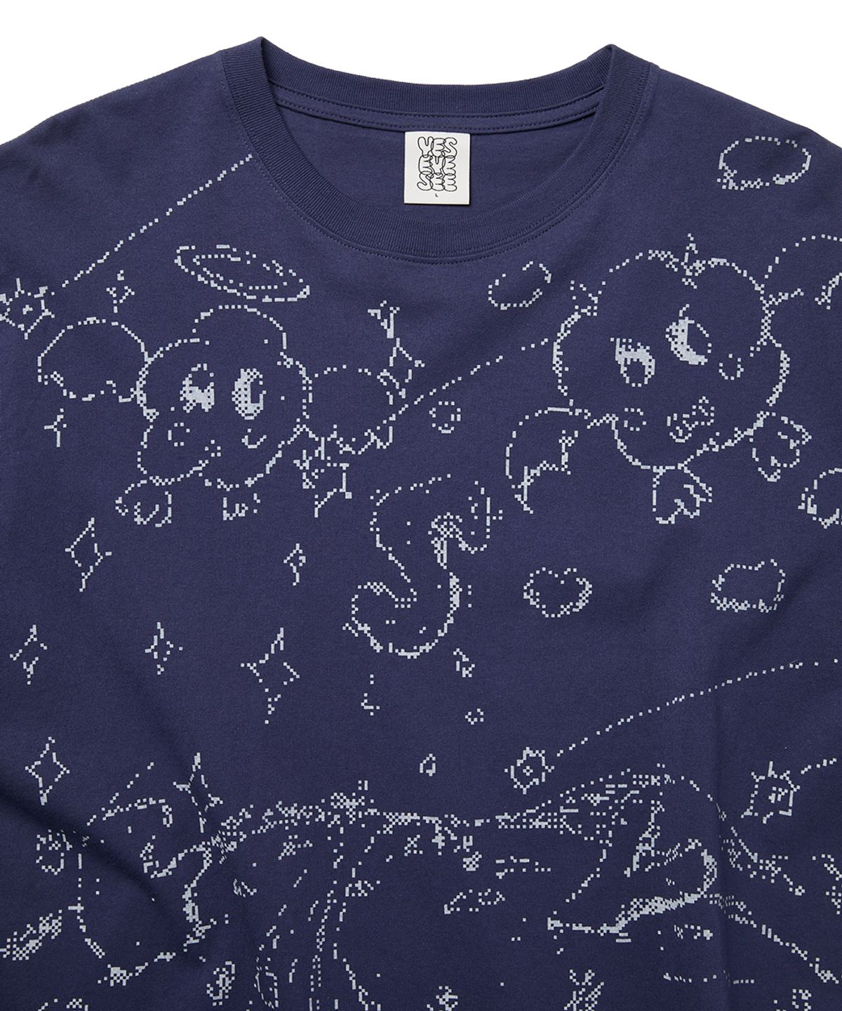 예스아이씨(YESEYESEE) Pixel World Tee Light Navy