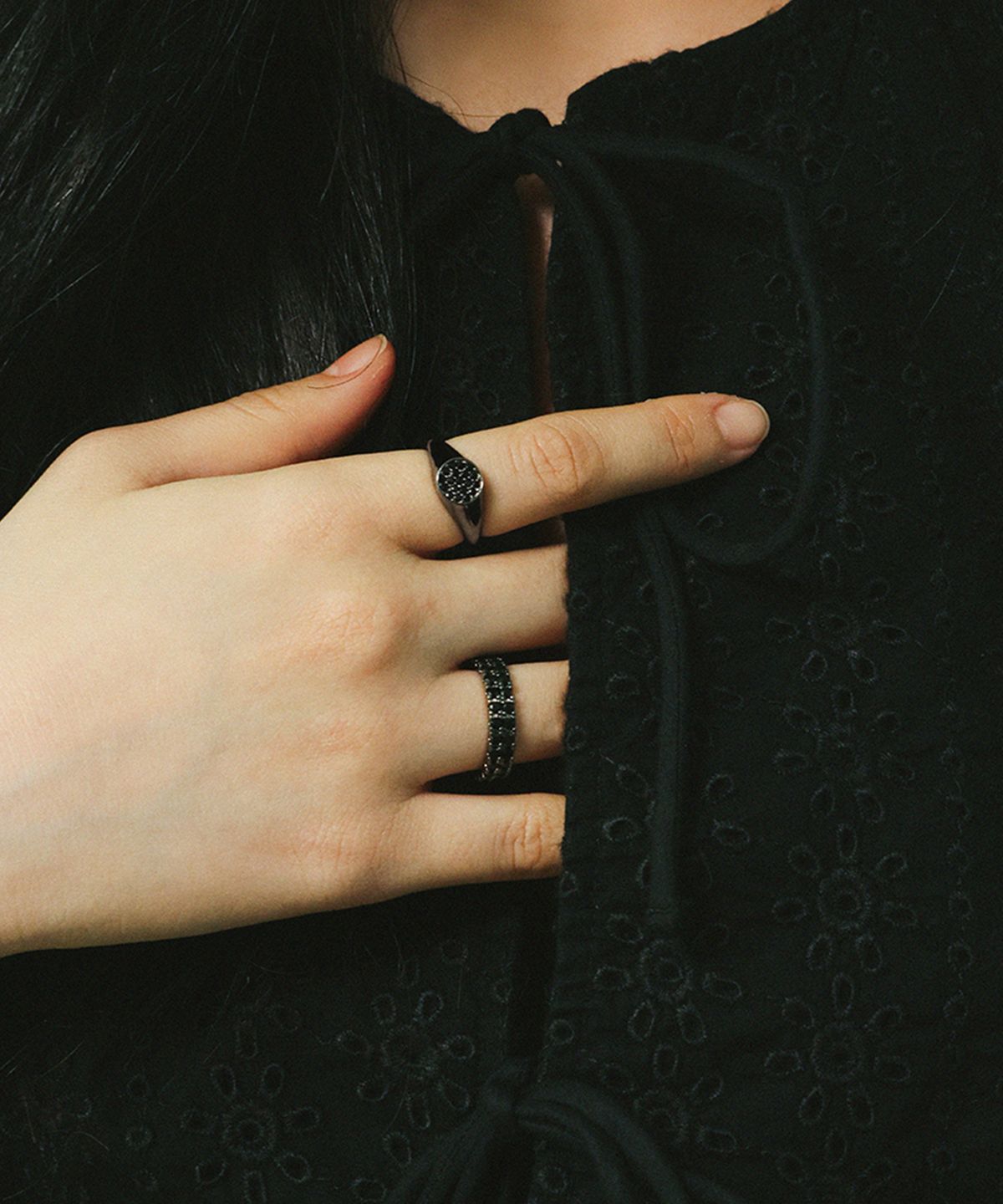 스몰굿띵(SMGT) 시그넷 시리즈 FLAT RING #5 [BLACK]