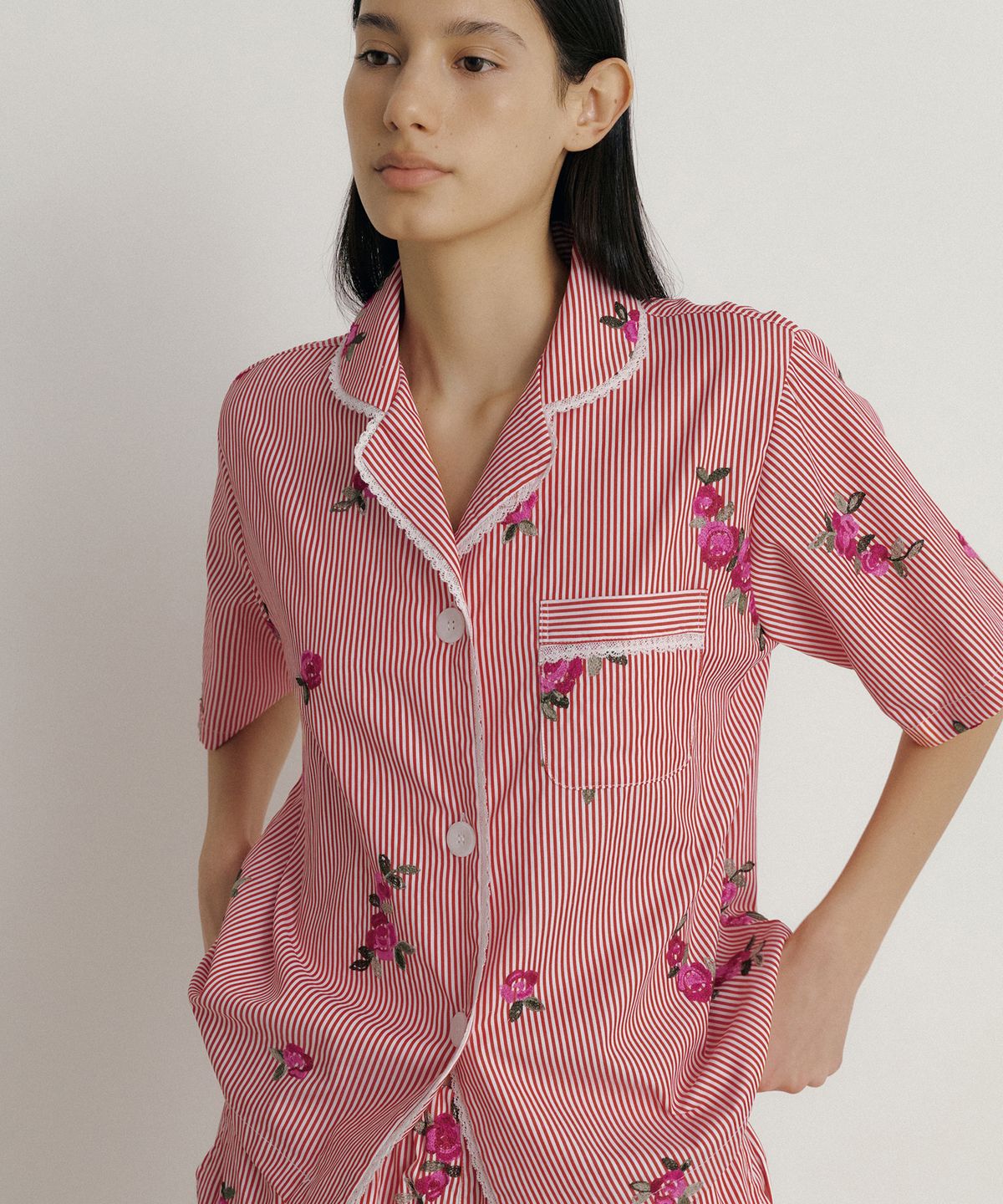 조스라운지(JO'S LOUNGE) (w) Ruby Short Pajama Set (with Scrunchie)