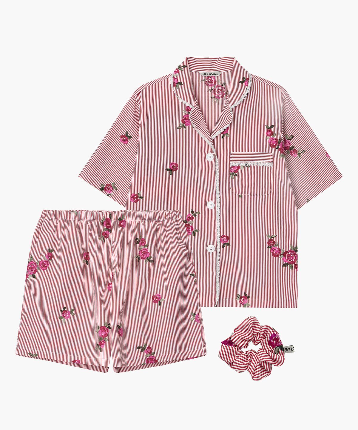 조스라운지(JO'S LOUNGE) (w) Ruby Short Pajama Set (with Scrunchie)
