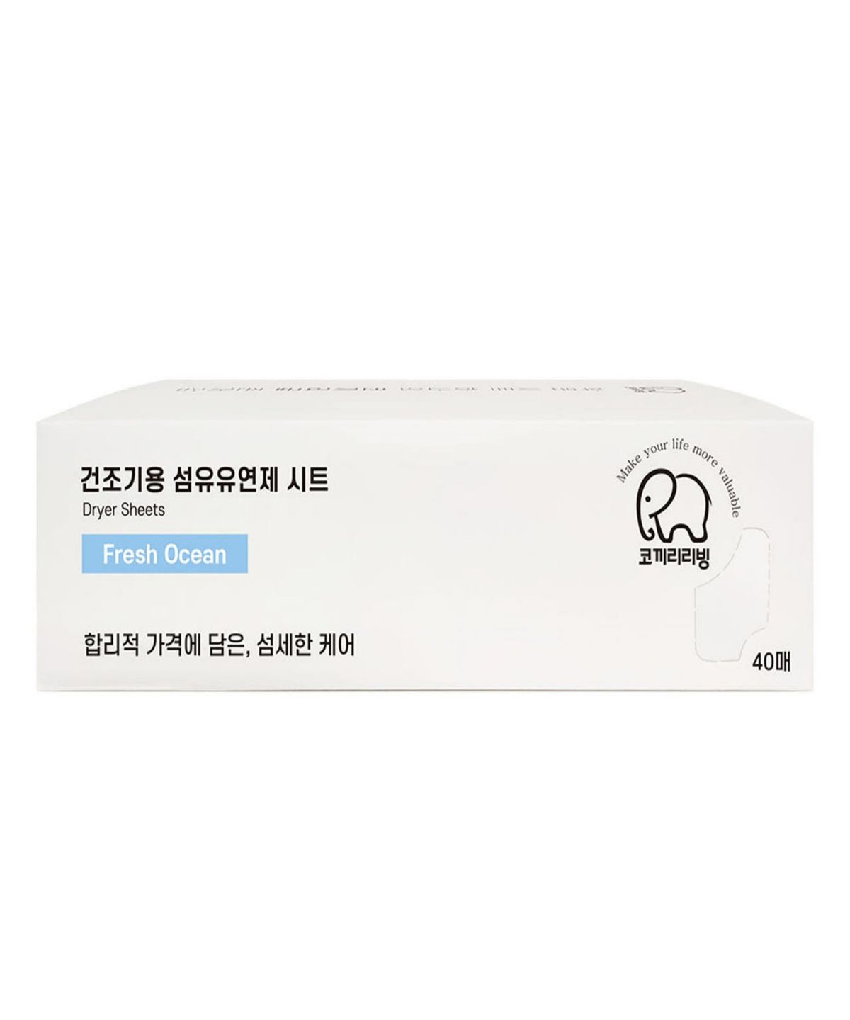 코끼리리빙(KOKIRILIVING) 건조기시트 퍼퓸 드라이 섬유유연제 프레시오션 1개 40매