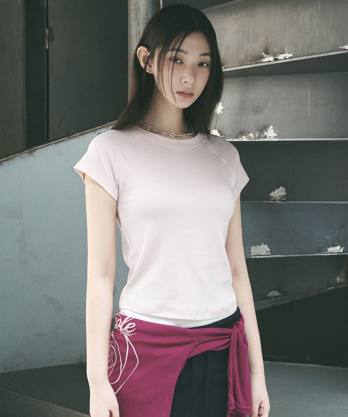 닉앤니콜(NICK&NICOLE) SOFT RAGLAN TOP_PINK